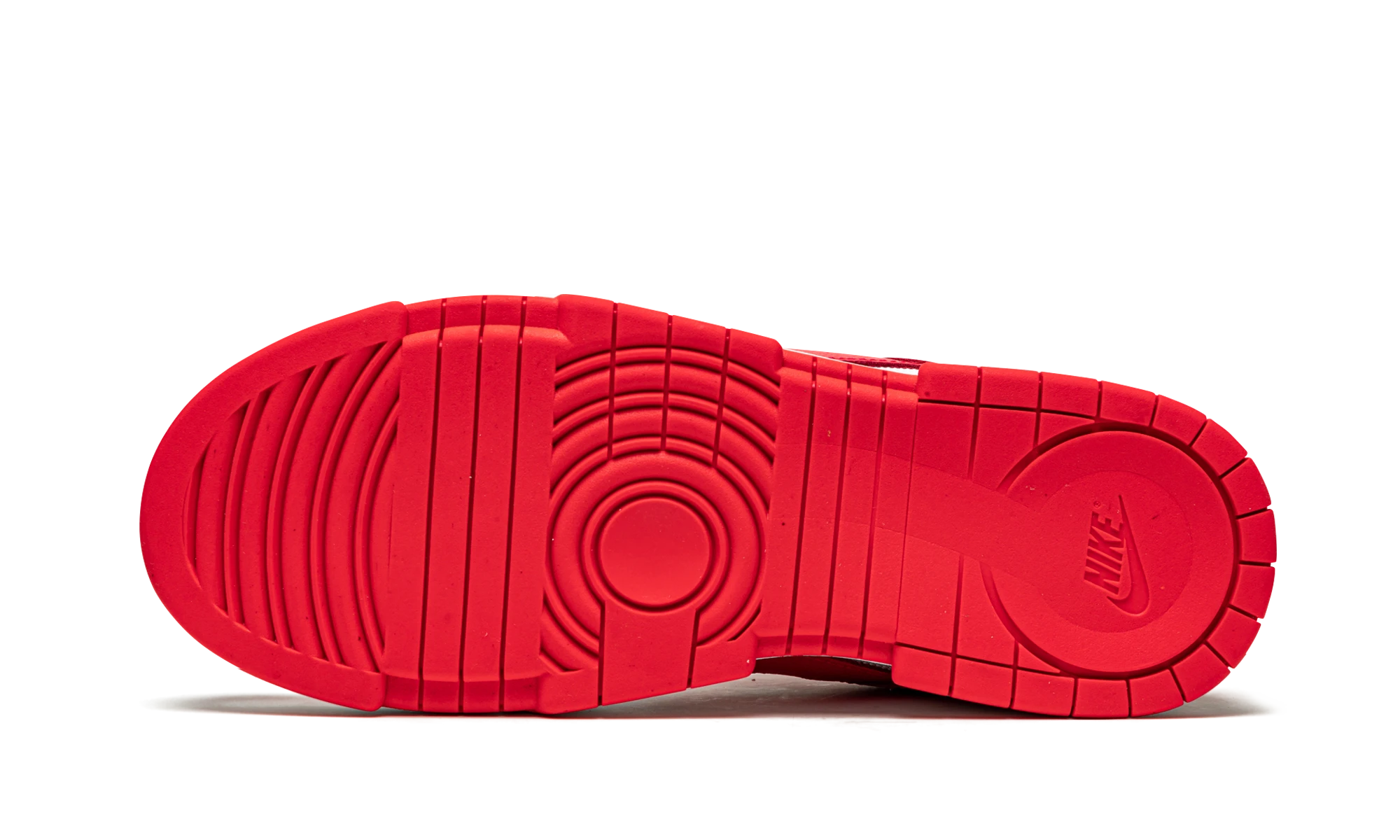 Outer rubber sole of the Nike Dunk Low Disrupt Siren Red (CK6654-601).