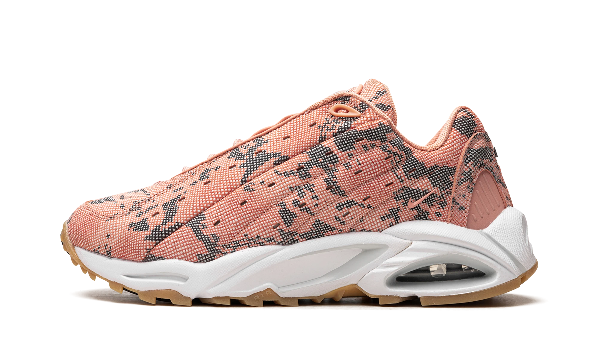 Nike Hot Step Air Terra "Drake NOCTA Snakeskin Pink Quartz", outer side view. Available at MNR Sneakers, free shipping to UK, Ireland, USA, Canada, Australia and Europe.