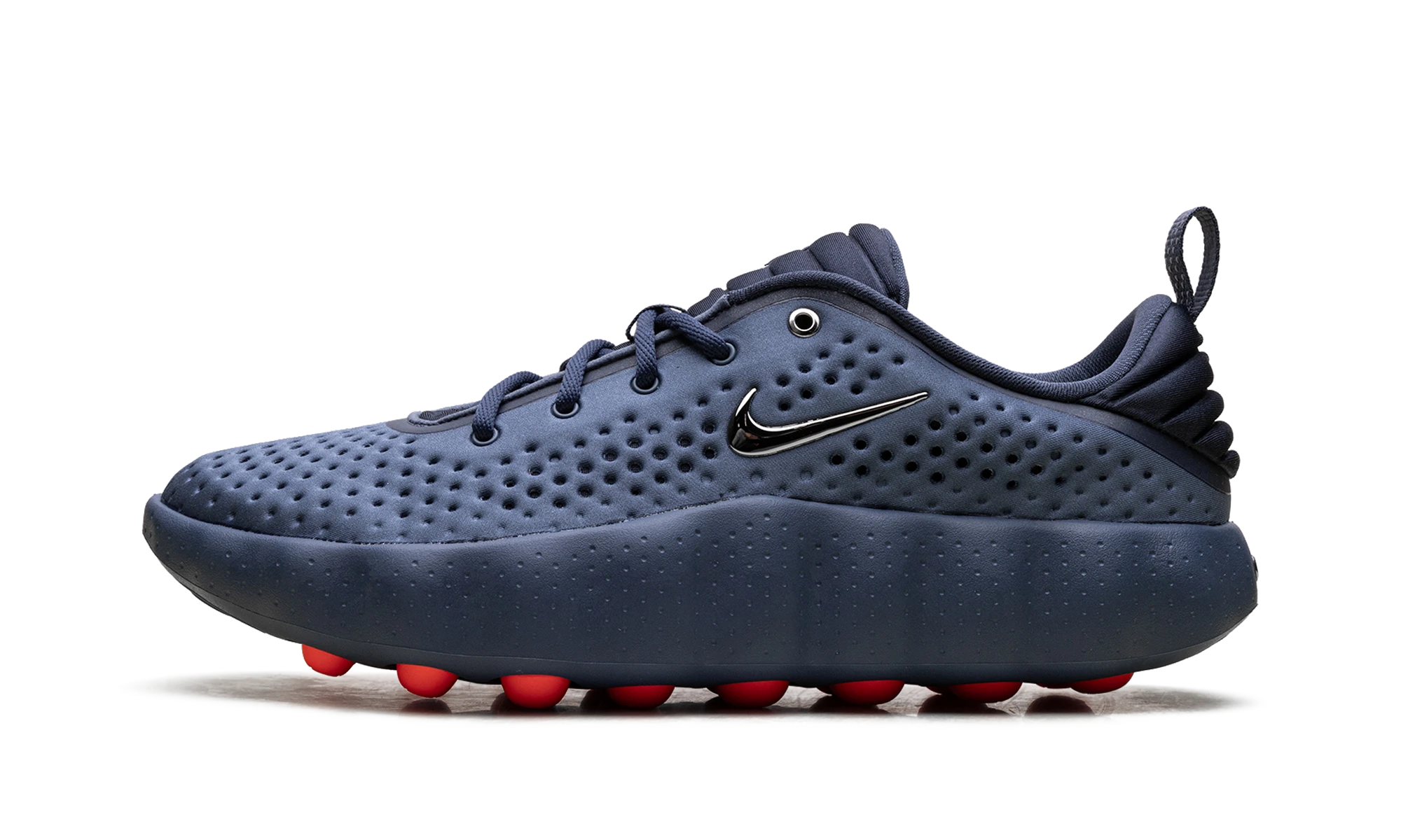 Sneaker Nike Mind 002 Thunder Blue Chrome (HQ4308-400) in leather blue — outer profile view.