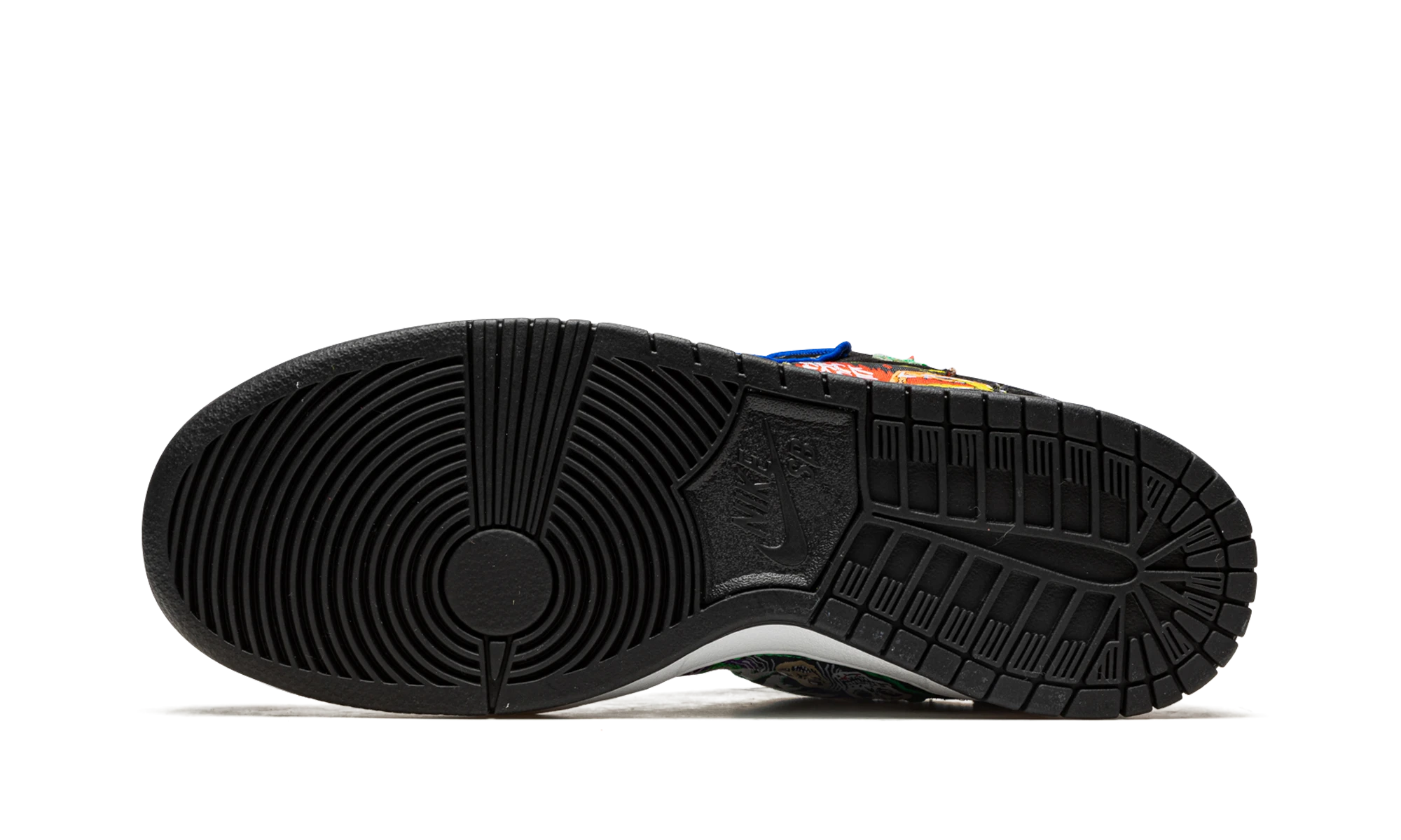 Outer rubber sole of the Nike SB Dunk Low Pro QS Neckface (DQ4488-001).