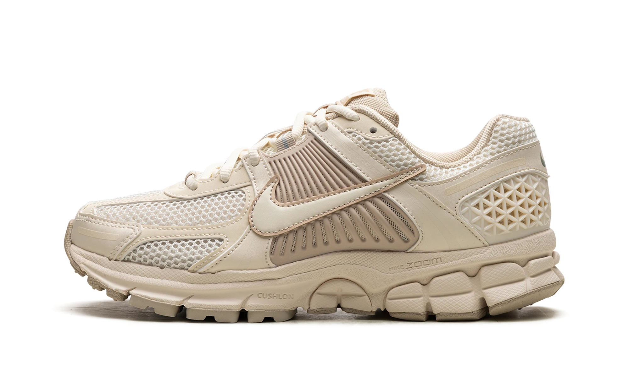 Superga Nike Zoom Vomero 5 Sail Light Orewood Brown (FQ6868-111) iz usnje bež, rjav in bel — pogled od zunaj.