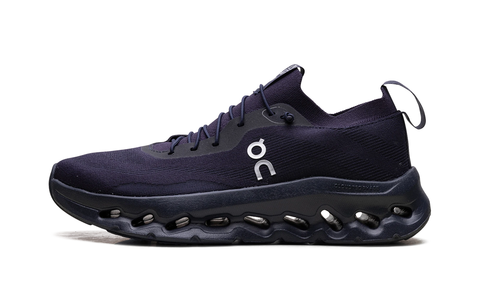 Sneaker On Running Cloudtilt LOEWE All Navy in leather blue, available in Europe — outer profile view.
