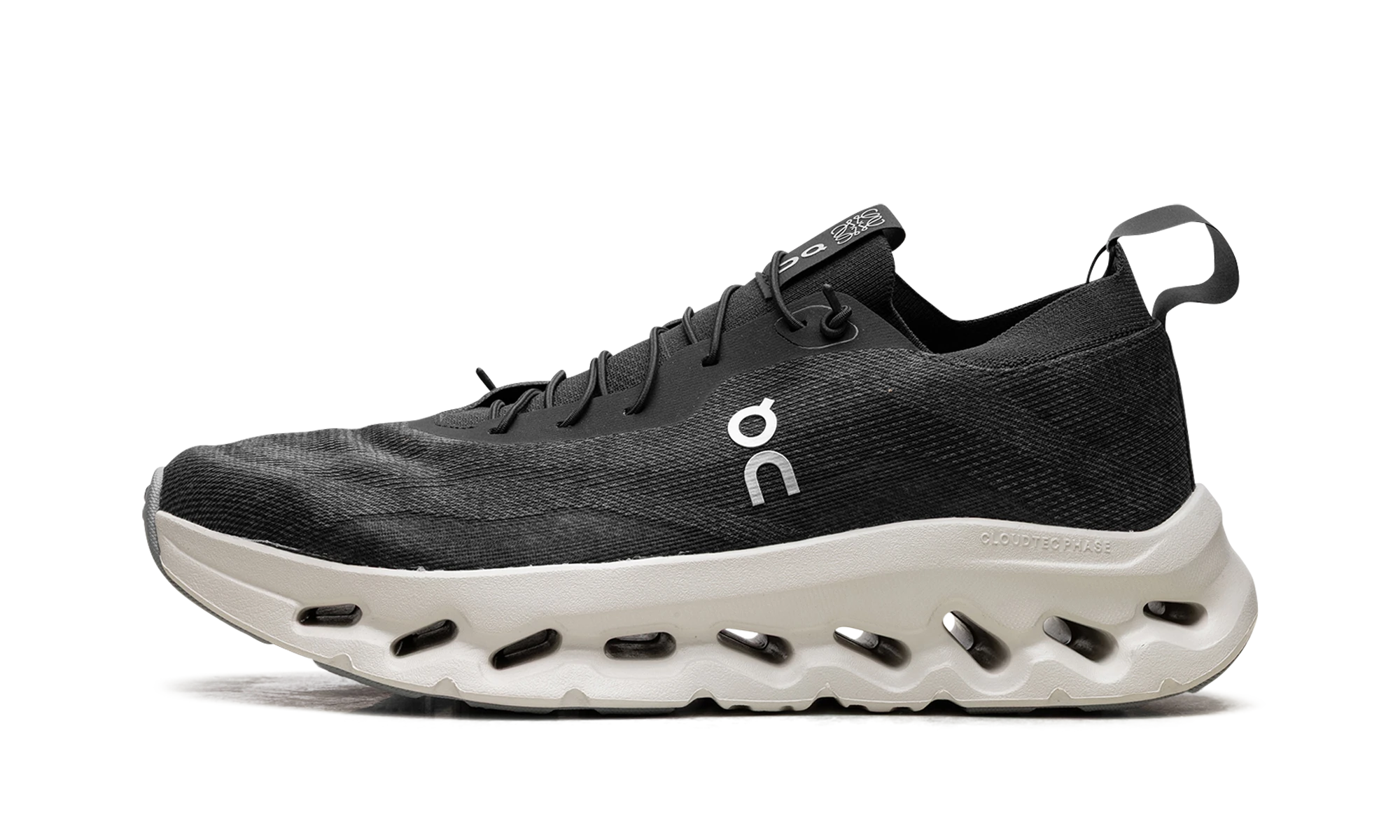 Sneaker On Running Cloudtilt LOEWE Denim Grey in leather grey, available in Europe — outer profile view.