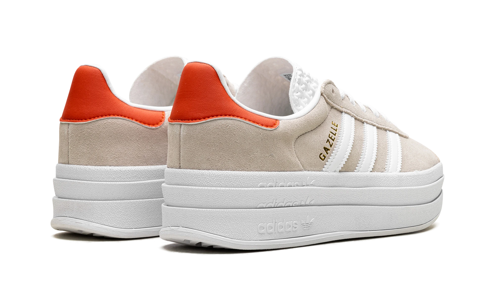 Pair of sneakers Adidas Gazelle Bold Wonder Beige Collegiate Orange (IG8671) brand new and authentic with original box.