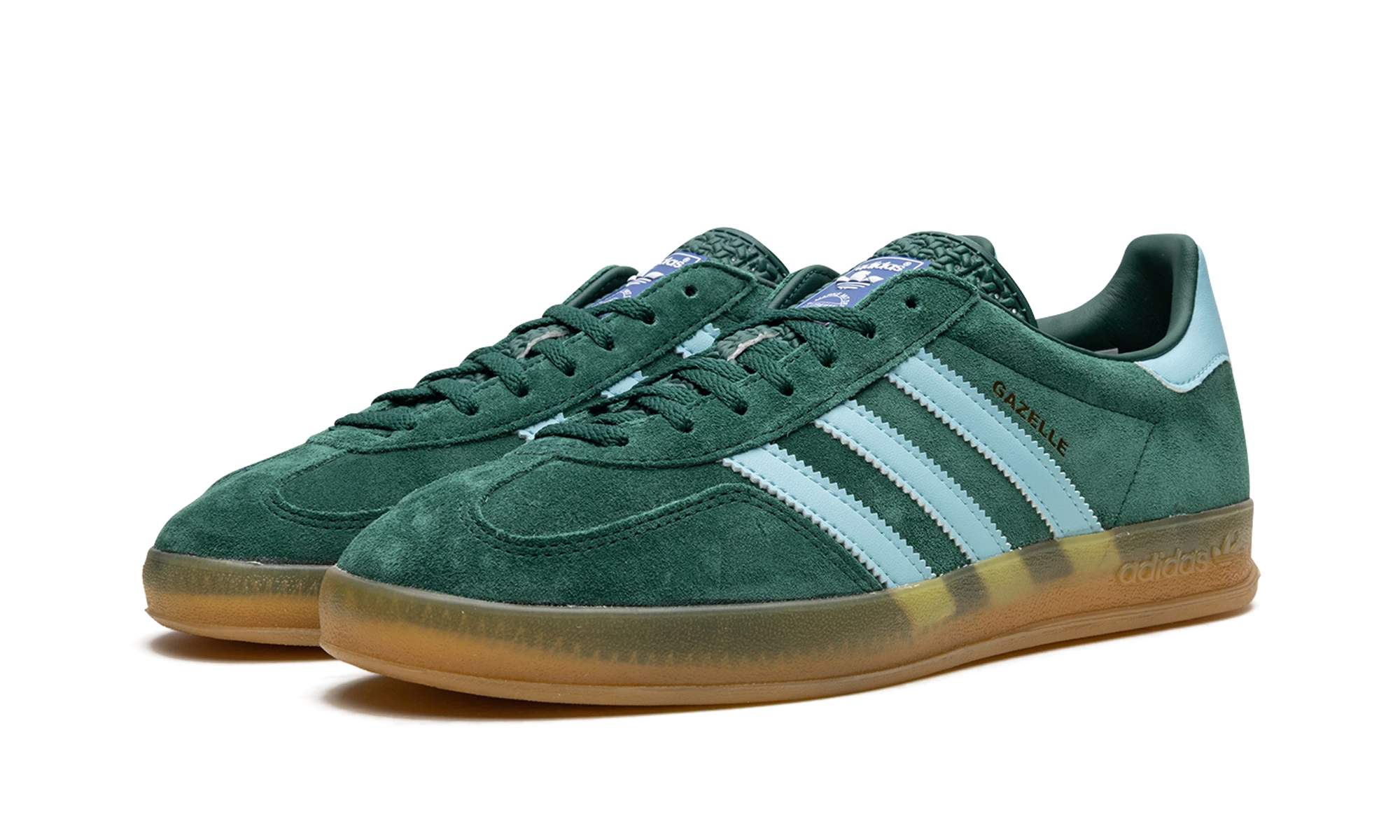 Detail vnitřní strany tenisky Adidas Gazelle Indoor Collegiate Green (IG9979) vert et or.