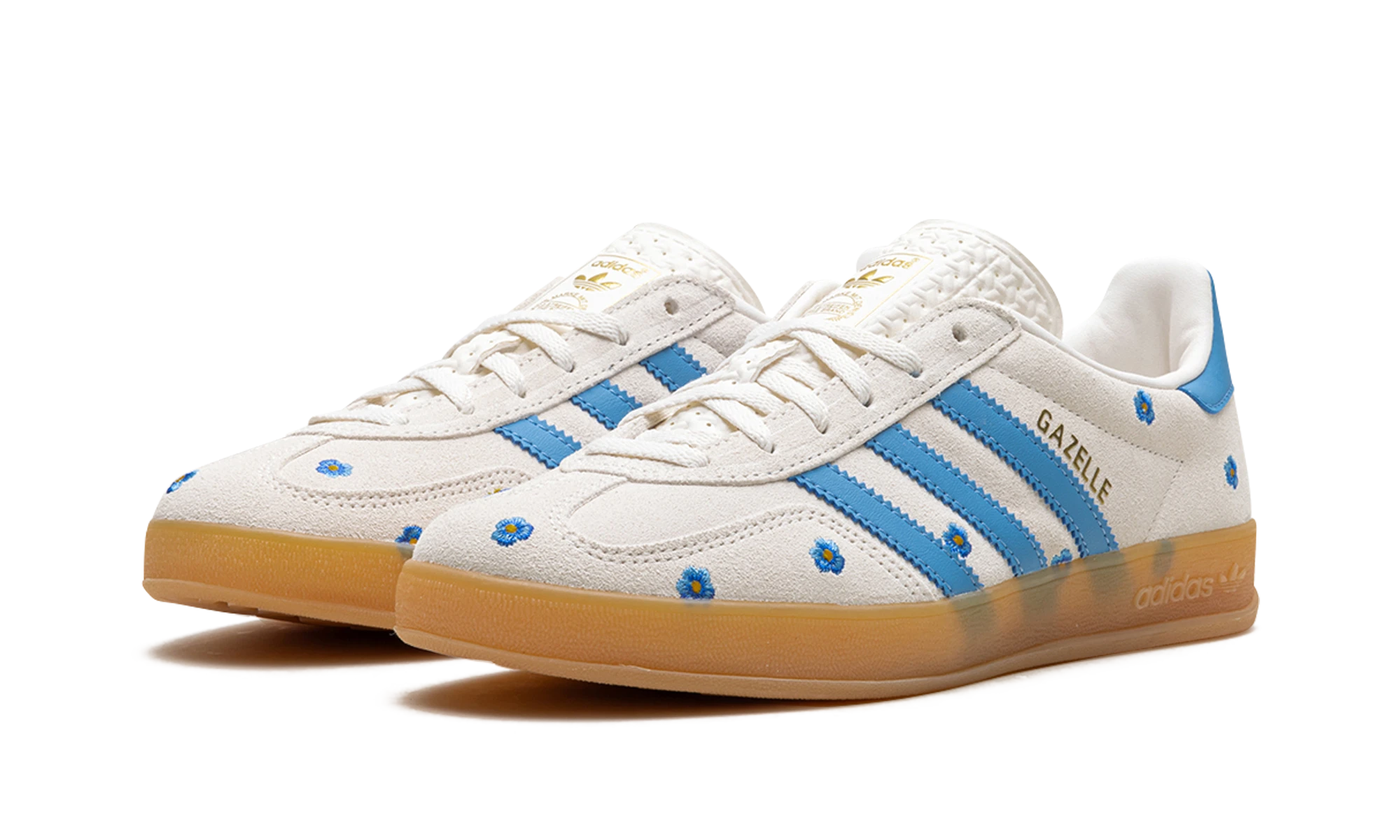 Adidas Gazelle Indoor Light Blue Floral (IF4491) - front view
