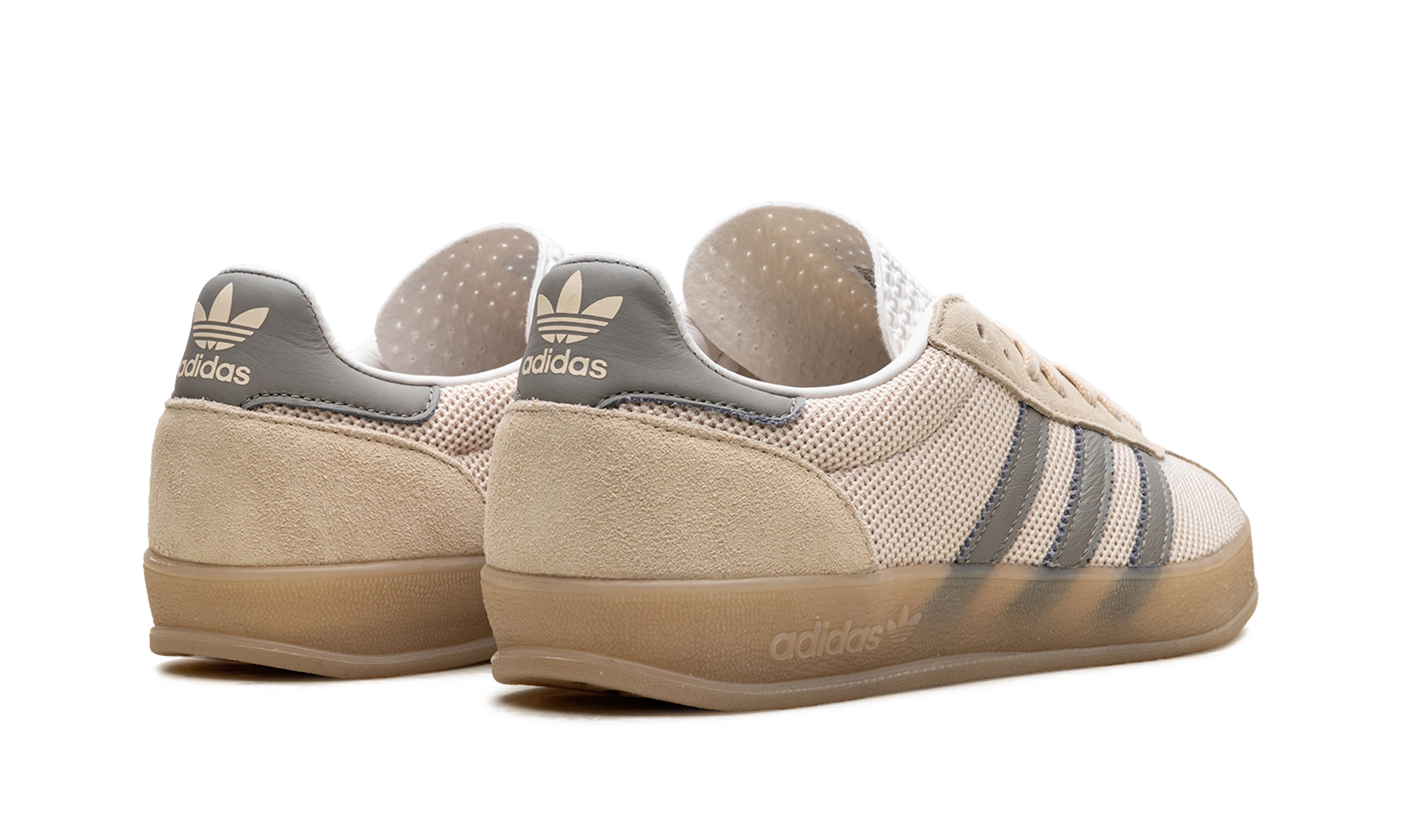 Vue arrière de la paire de sneakers Adidas Gazelle Indoor Pro Yellow Charcoal neuve et authentique.