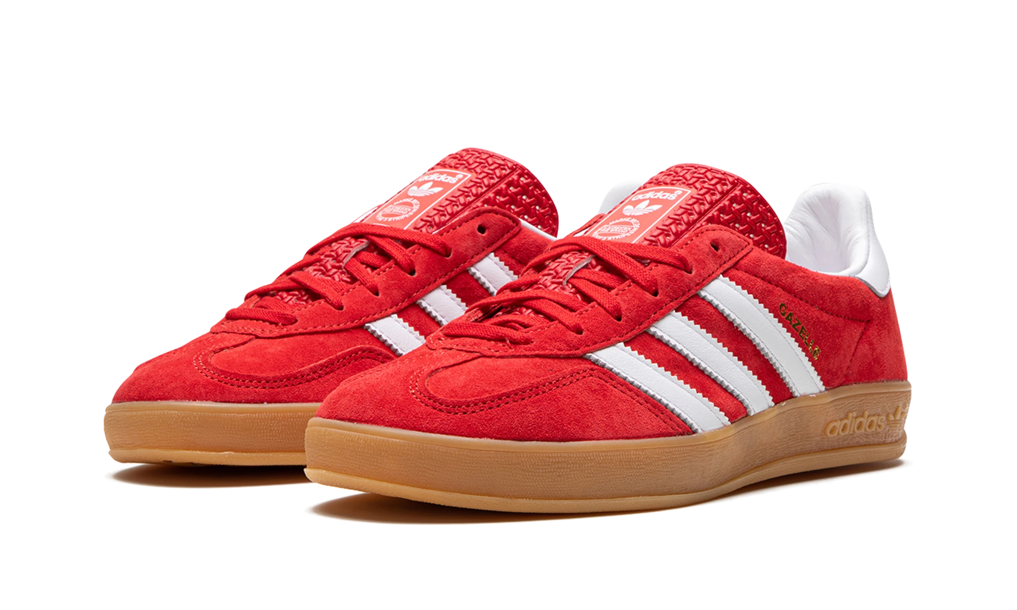 Detail vnitřní strany tenisky Adidas Gazelle Indoor Scarlet Cloud White (H06261) rouge et blanc.