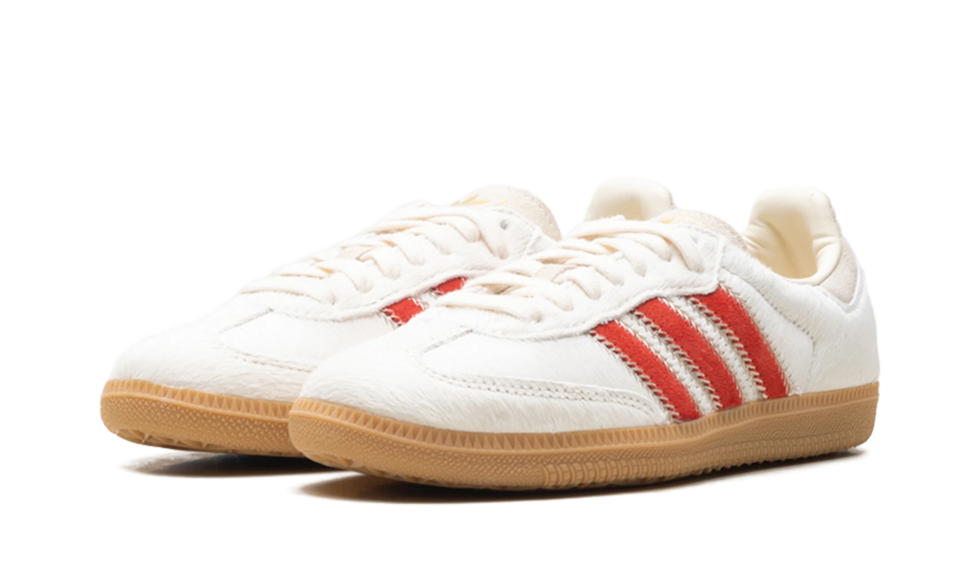 Adidas Samba OG Pony Hair Wonder Beige Better Scarlet (JS3935) - front view