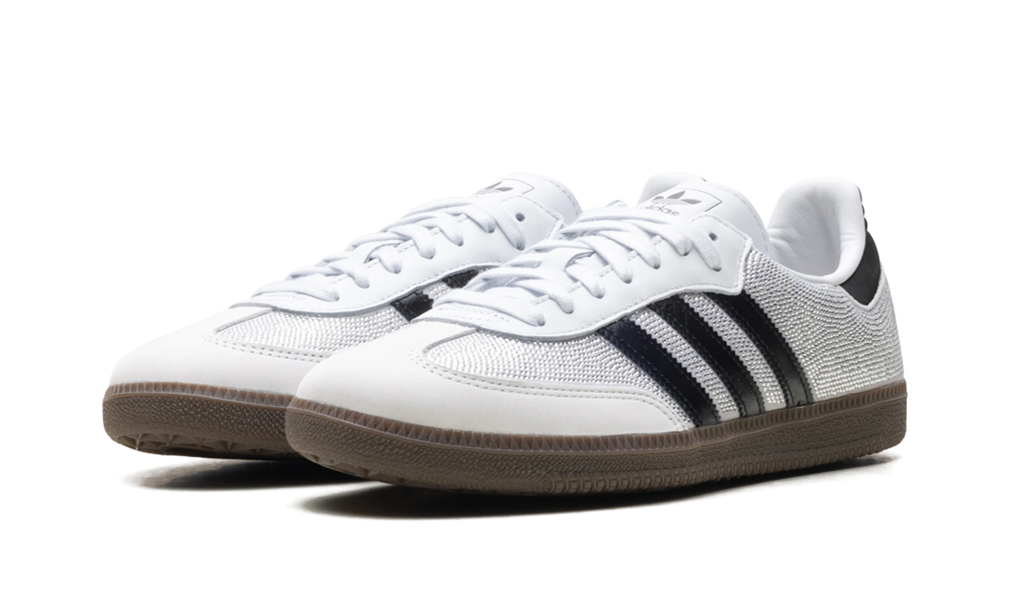 Pair of sneakers Adidas Samba OG Rhinestone Crystal White Silver (IH9055) brand new and authentic with original box.
