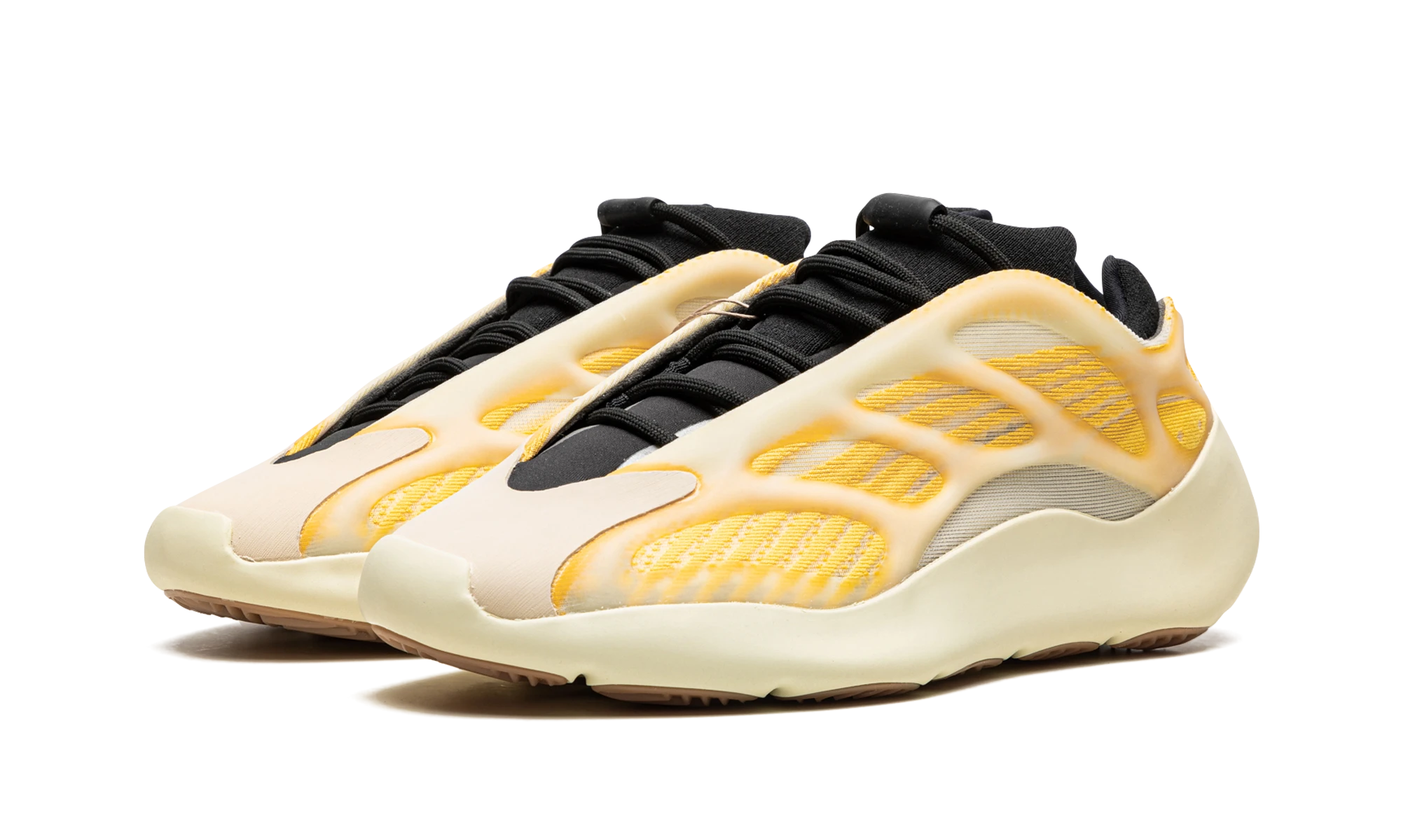 Detail der Innenseite des sneaker Adidas Yeezy 700 V3 Mono Safflower (HP5425) multicolore.
