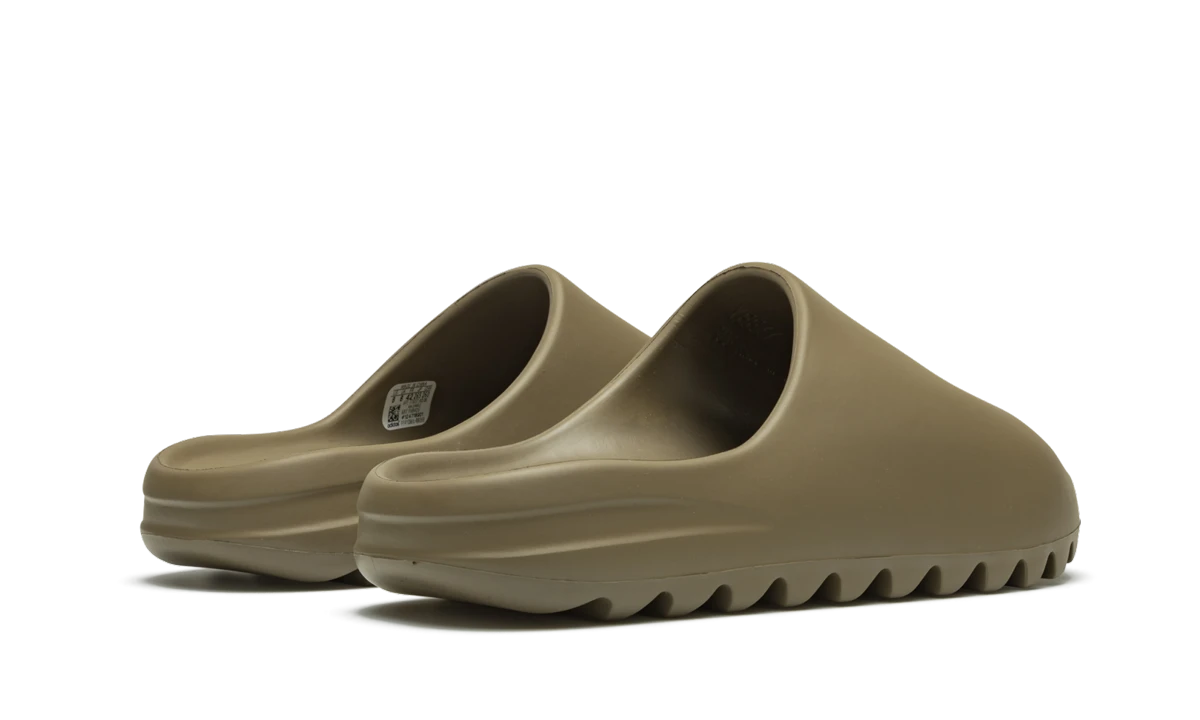 Par de sandalias Adidas Yeezy Slide Earth Brown (FV8425) nuevas y auténticas con caja original.