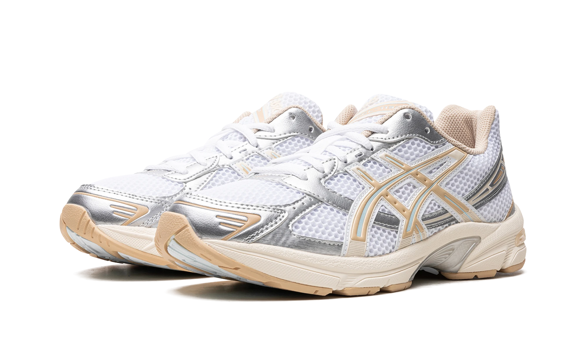 Detail of the inner side of the sneaker ASICS Gel-1130 White Dune (1202A164-111) blanc.