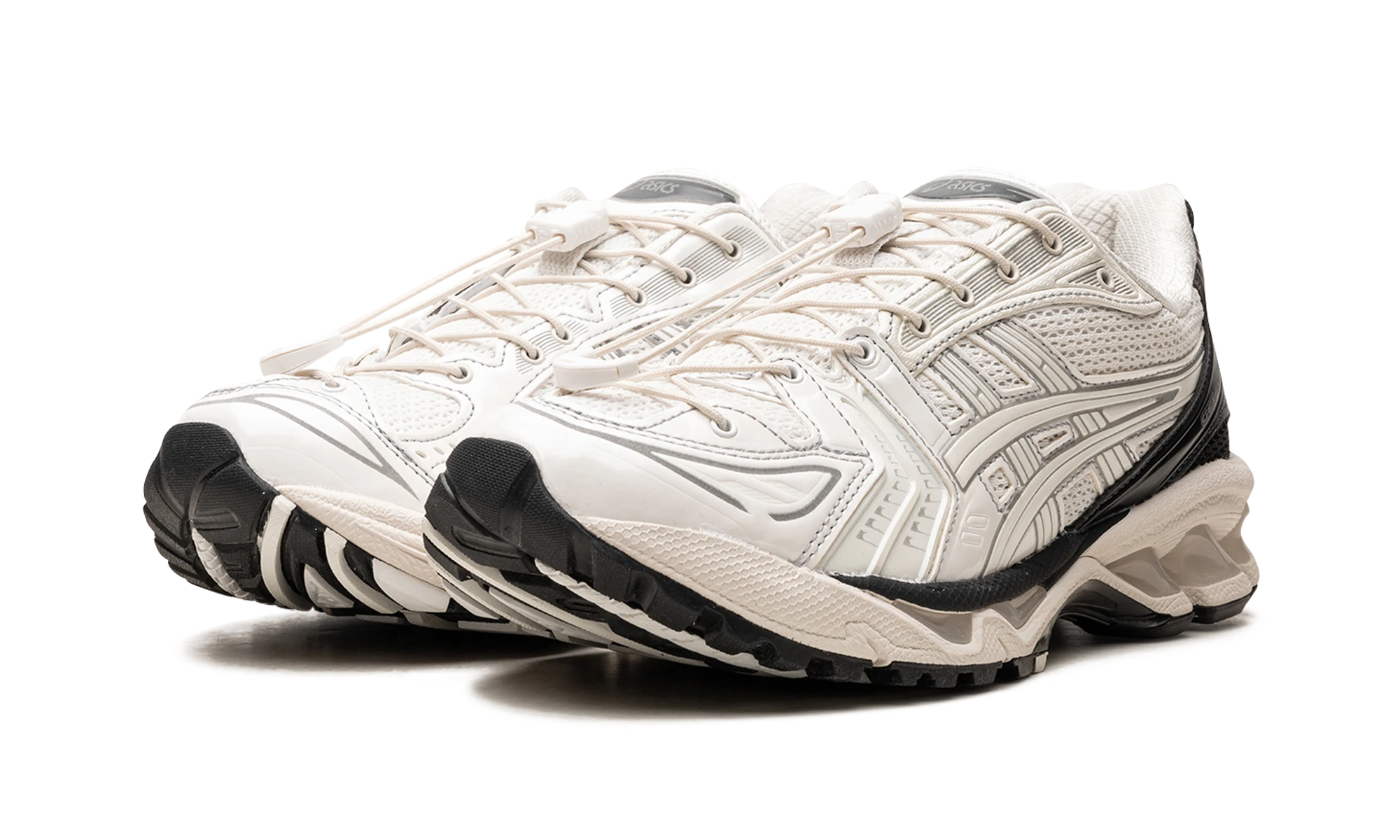 Detail of the inner side of the sneaker ASICS Gel-Kayano 14 Unaffected Infinite Wonders Pack White (1201A922-100) blanc et noir.