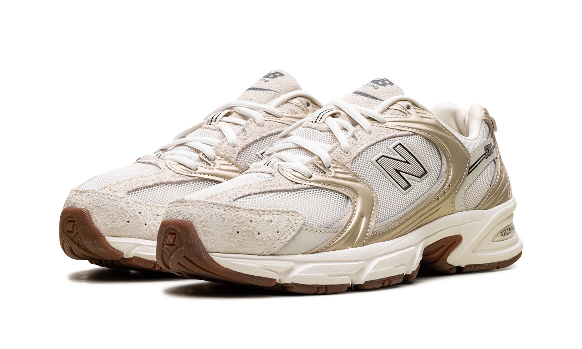 Vue de face de la paire de sneakers New Balance 530 Atmost Autumn Festival or.