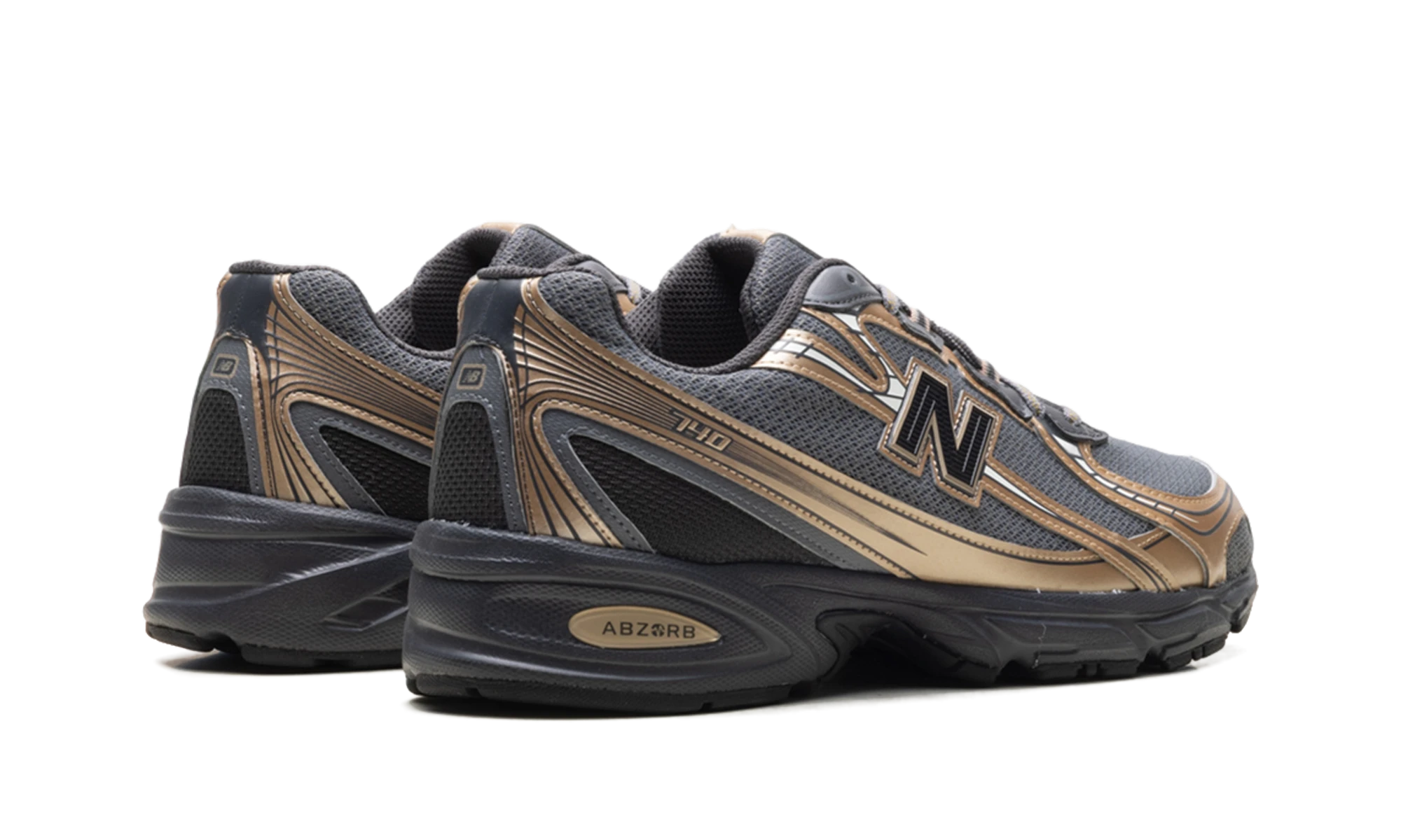 Pair of sneakers New Balance 740v2 Black Castlerock Gold Metallic (U740BD2) brand new and authentic with original box.