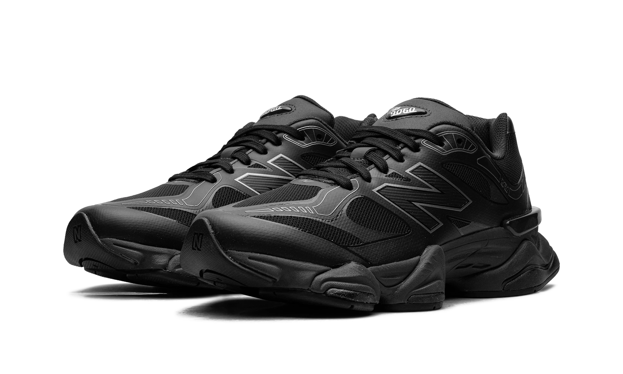 Detail van de binnenkant van de sneaker New Balance 9060 Black Grey Black (U90606TO) noir et gris.