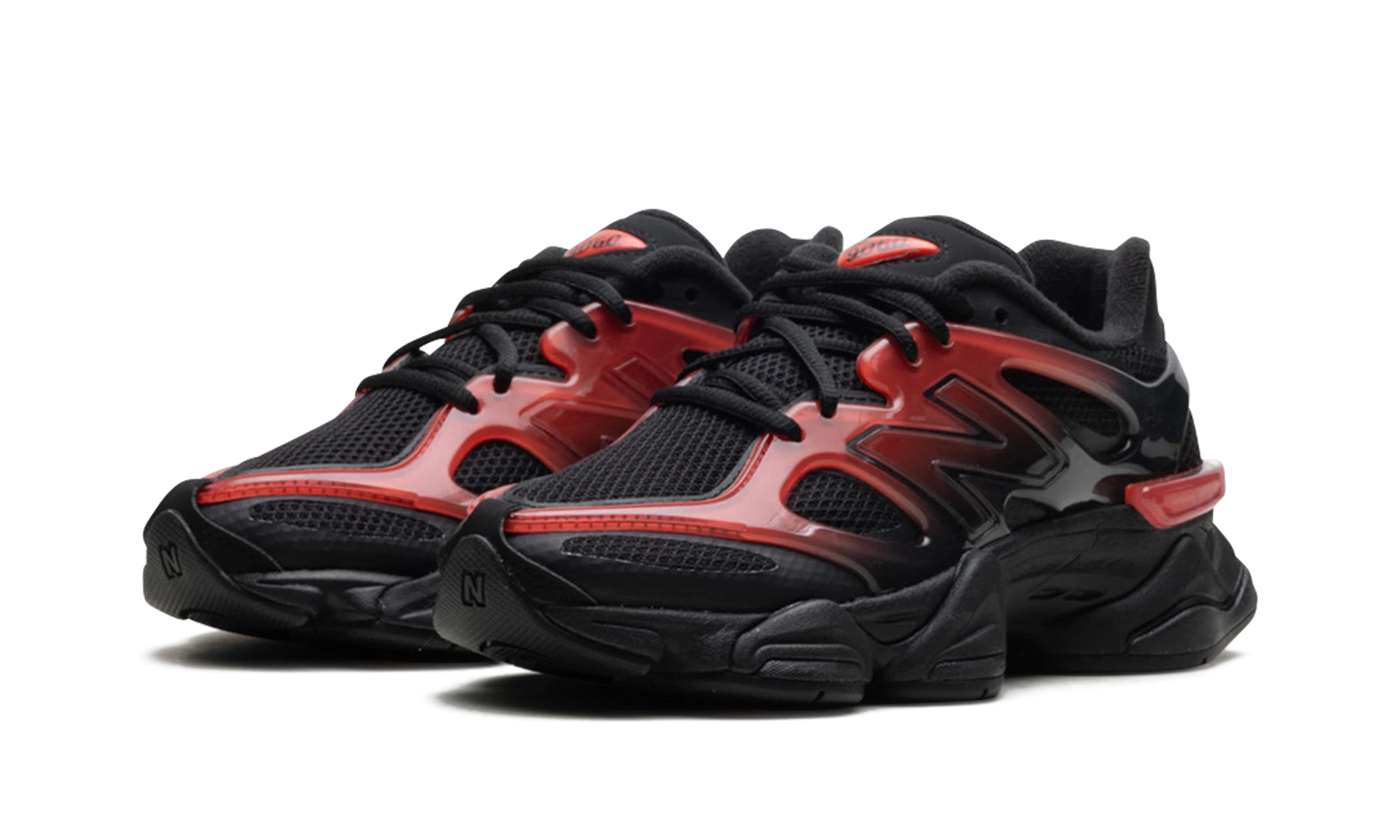 New Balance 9060 Black Red Gradient (U9060IDZ) - front view