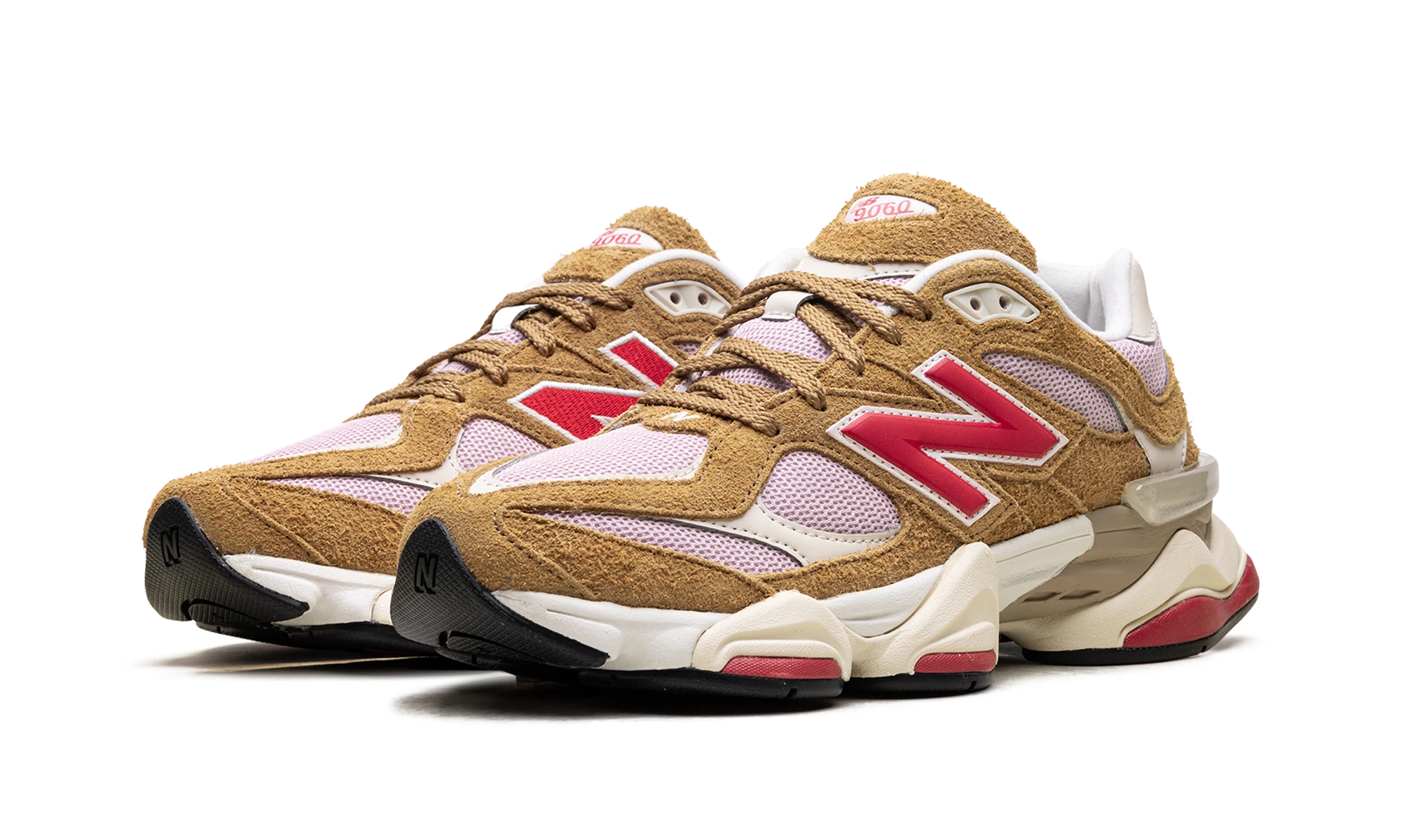 Detail van de binnenkant van de sneaker New Balance 9060 Great Plains True Red (U9060GEA) rouge.