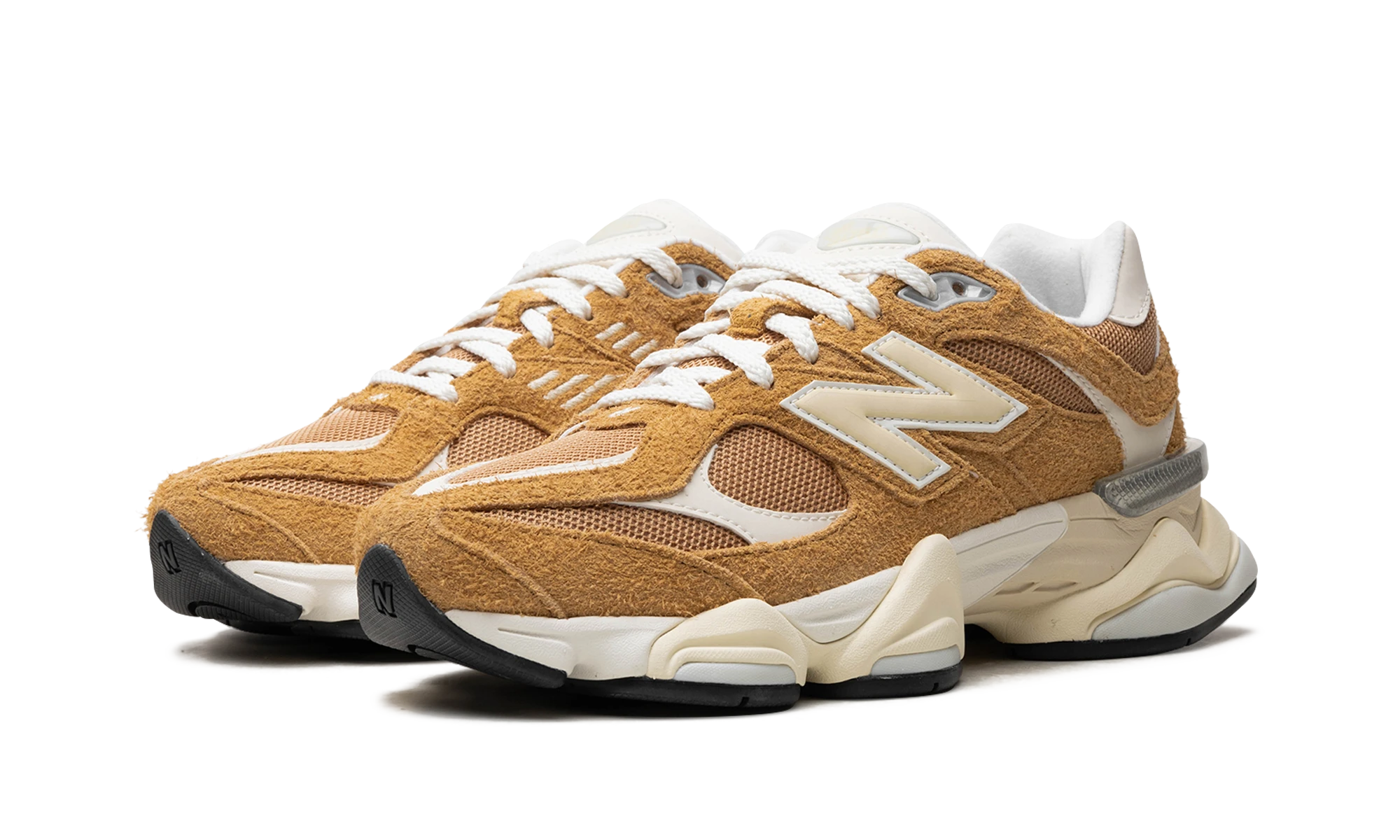Detail van de binnenkant van de sneaker New Balance 9060 Great Plains (U9060HMT) beige.