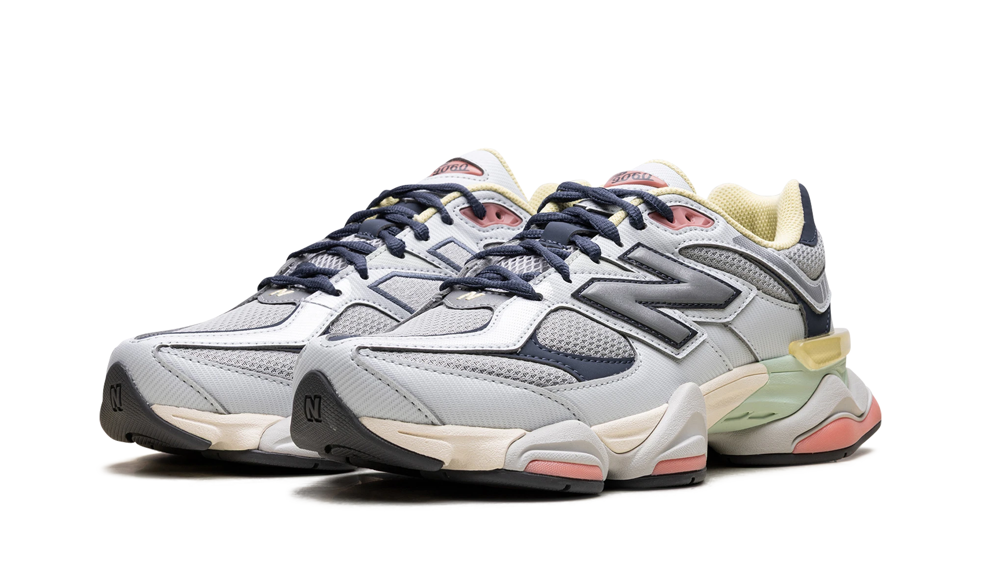 New Balance 9060 Grey Yellow Navy (U9060TMB) - front view