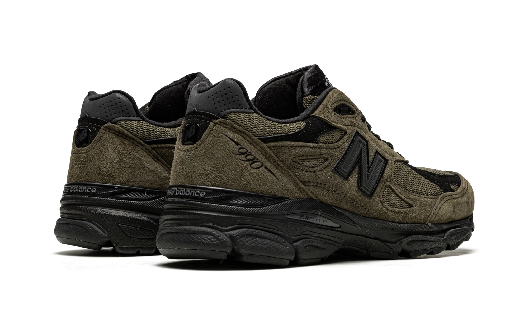 New Balance 990v3 MiUSA JJJJound Brown Black (M990JJ3) - back view