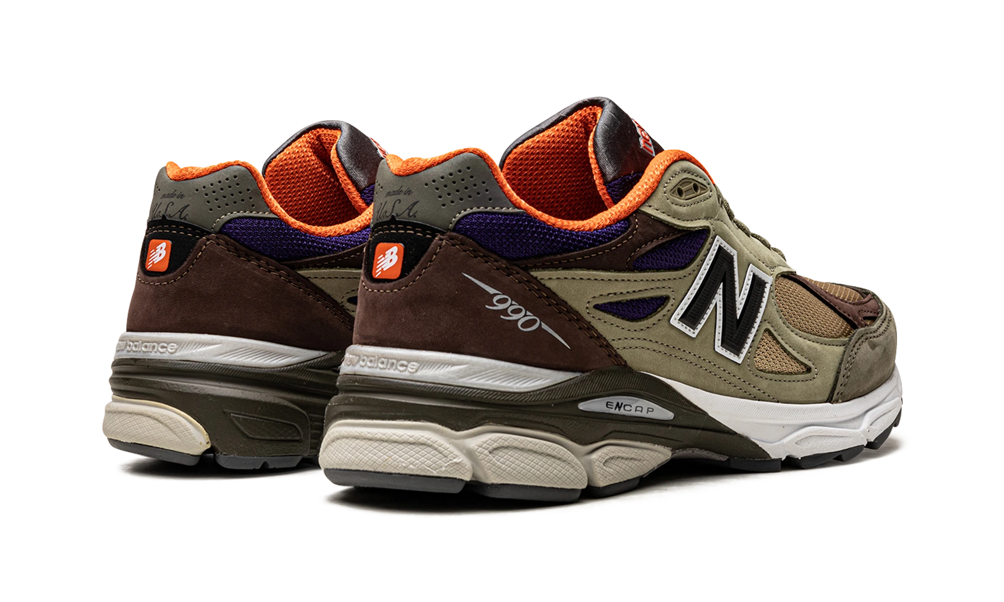 Par tenisice New Balance 990v3 MiUSA Teddy Santis Khaki Orange (M990BT3) – novi i autentični s originalnom kutijom.