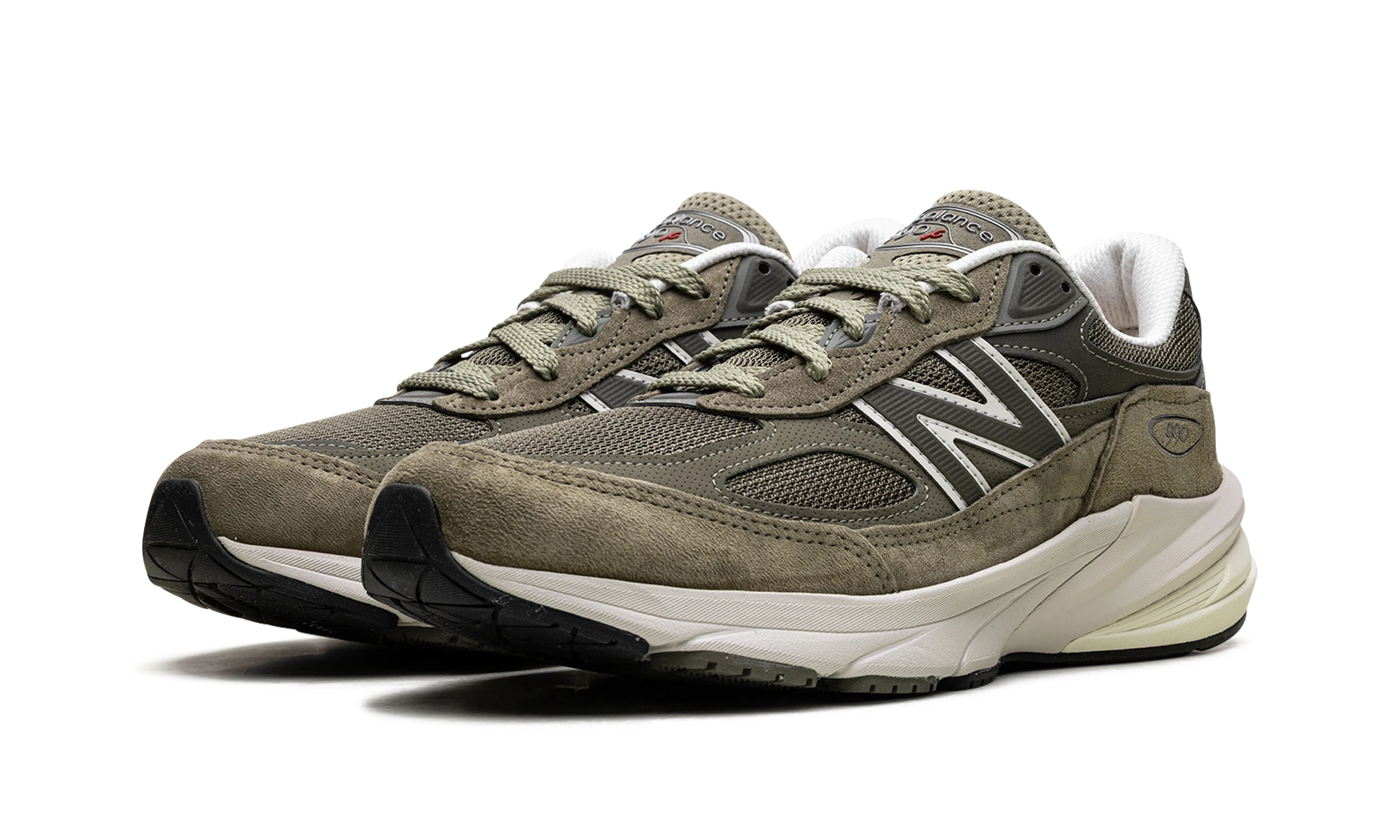 Detail of the inner side of the sneaker New Balance 990v6 MiUSA True Camo (U990TB6) camouflage.