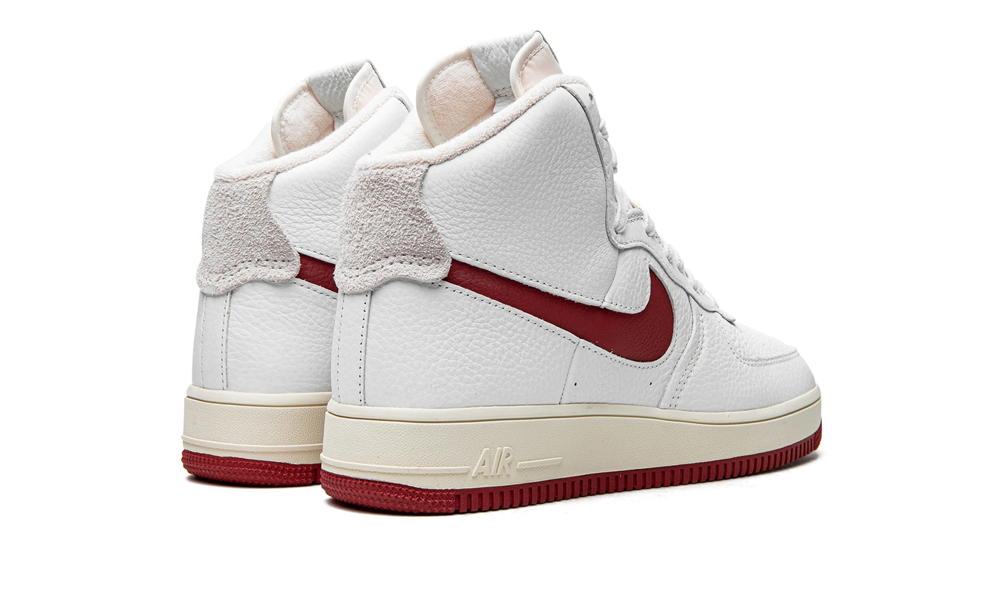 Pair of sneakers Nike Air Force 1 High Sculpt Summit White Gym Red (DC3590-100) brand new and authentic with original box.
