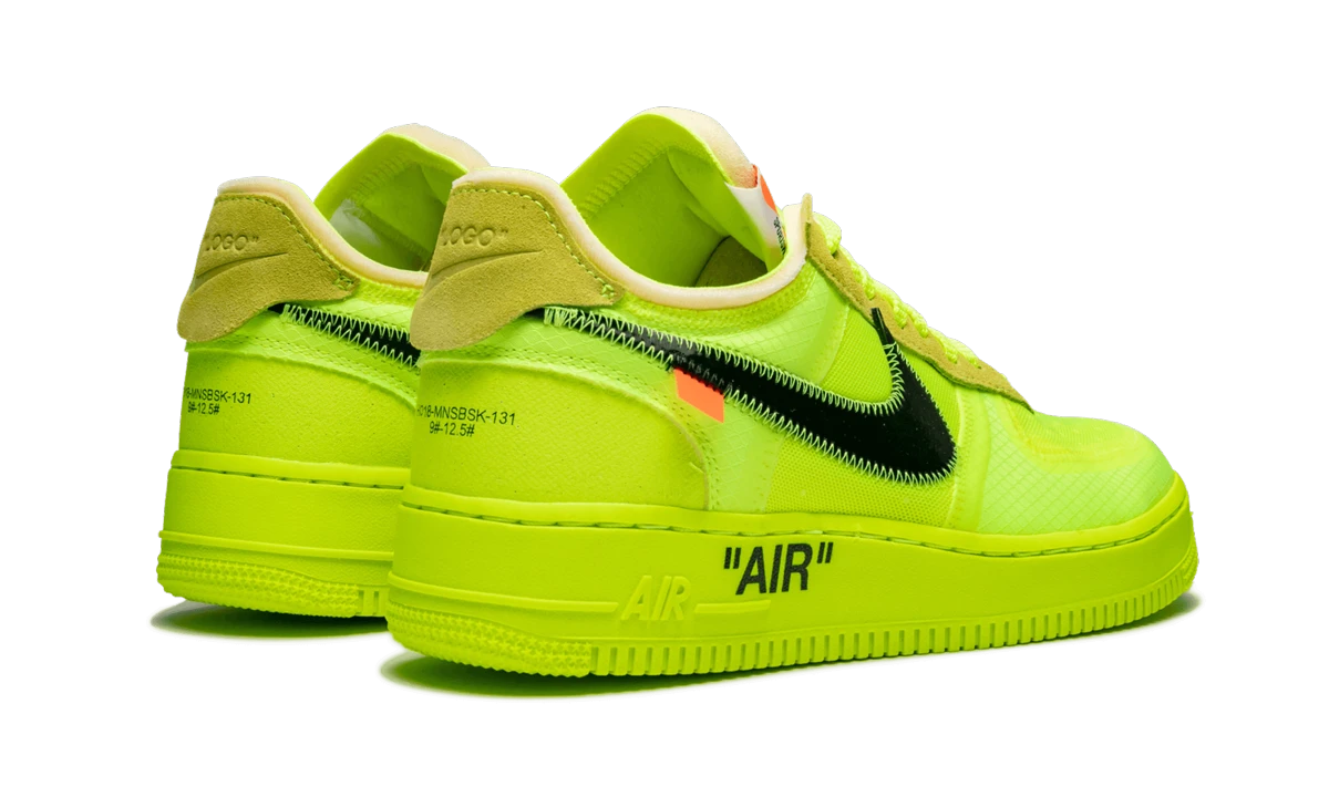 Nike Air Force 1 Low Off-White Volt (AO4606-700) - back view