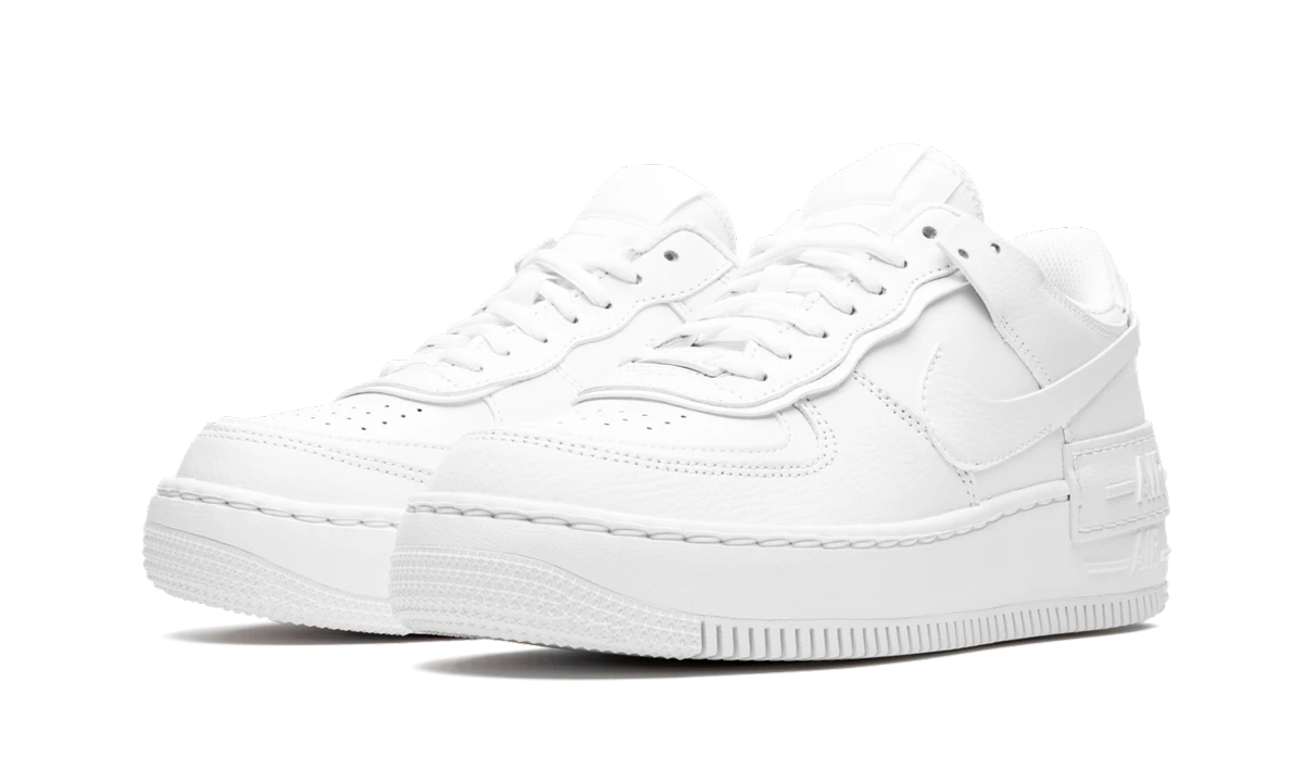 Detail of the inner side of the sneaker Nike Air Force 1 Low Shadow Triple White (CI0919-100) multicolore.