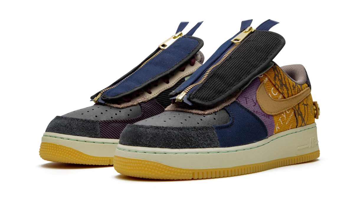 Nike Air Force 1 Low "Travis Scott Cactus Jack" (CN2405-900), orijinal kutusuyla eşleştirin. Fransa, Belçika, Lüksemburg, İsviçre ve Monako'daki MNR Spor Ayakkabılarında mevcuttur, ücretsiz teslimat.