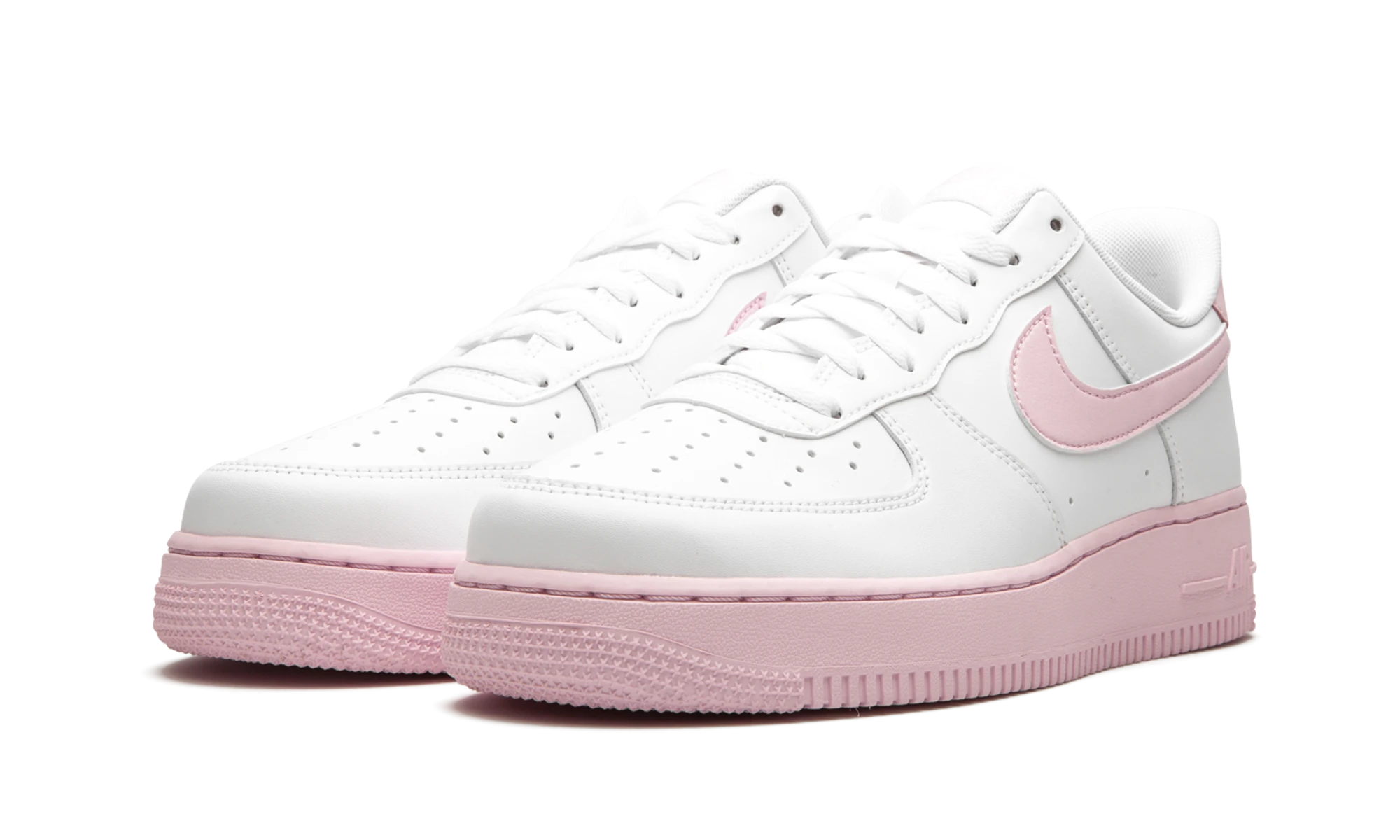 Detail of the inner side of the sneaker Nike Air Force 1 Low White Pink Foam (CK7663-100) multicolore.