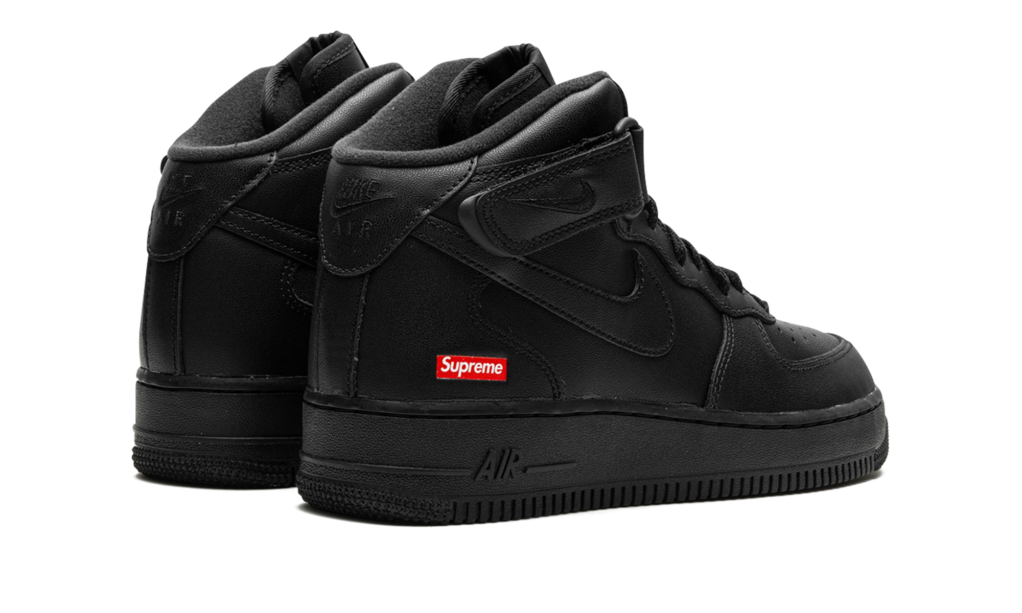 cipők Nike Air Force 1 Mid Supreme Black (FZ8784-001) pár – vadonatúj és hiteles eredeti dobozzal.