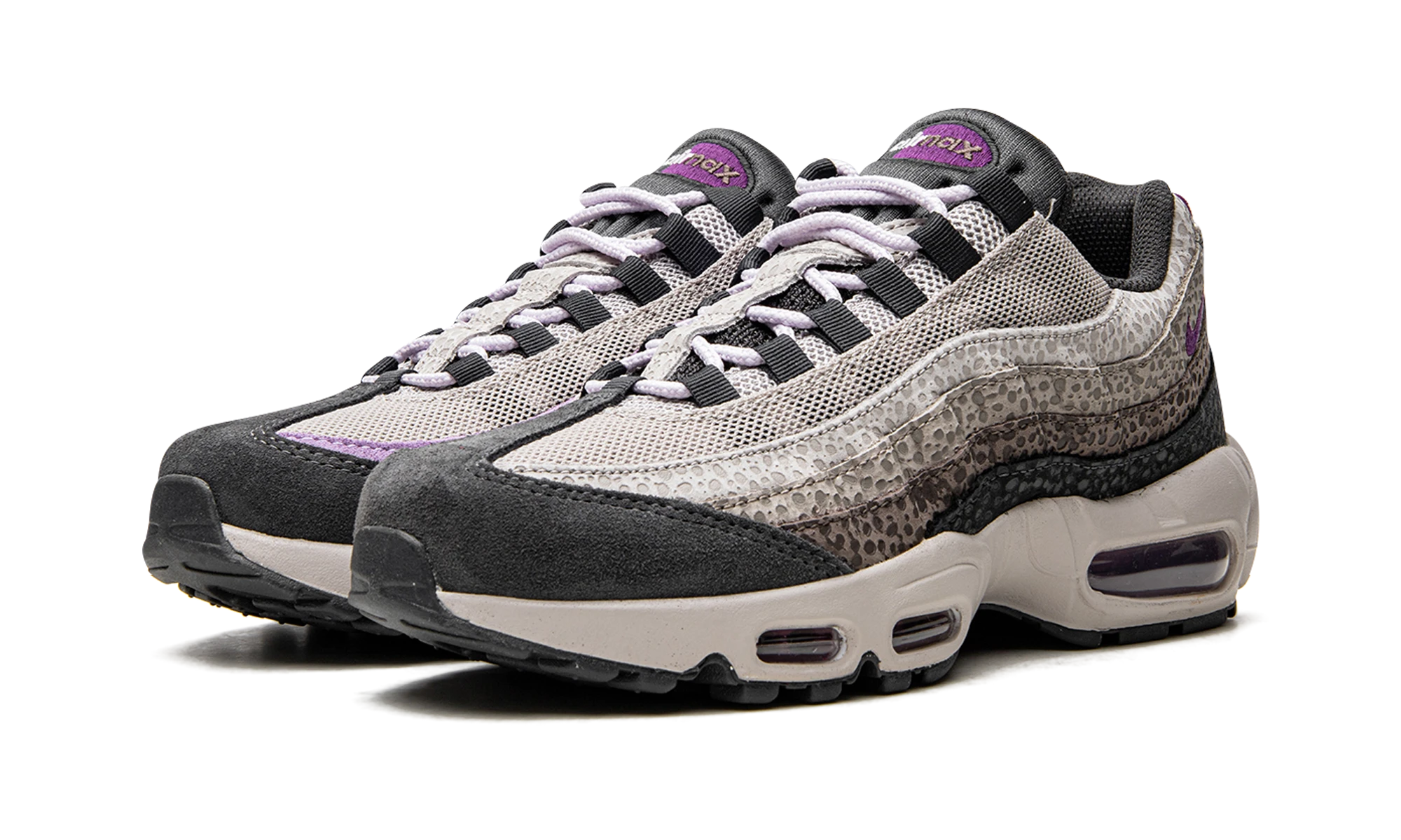 Detail of the inner side of the sneaker Nike Air Max 95 Viotech Anthracite (DX2955-001) multicolore.