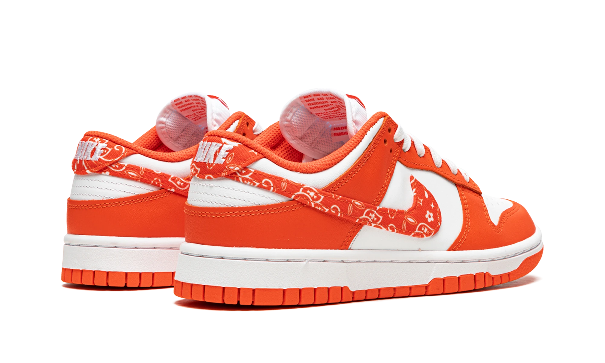 Nike Dunk Low Essential Paisley Pack Orange (DH4401-103) - back view