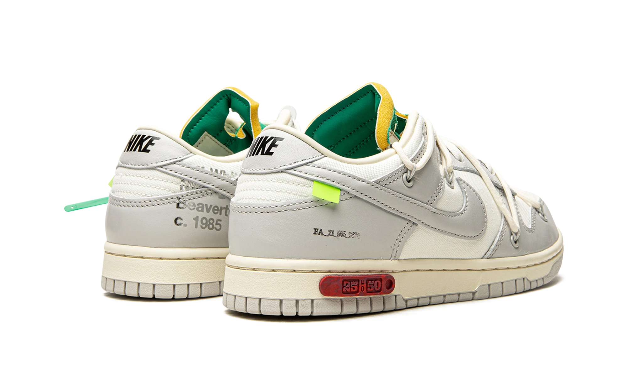 Pair of sneakers Nike Dunk Low Off-White Lot 25 (DM1602-121) brand new and authentic with original box.