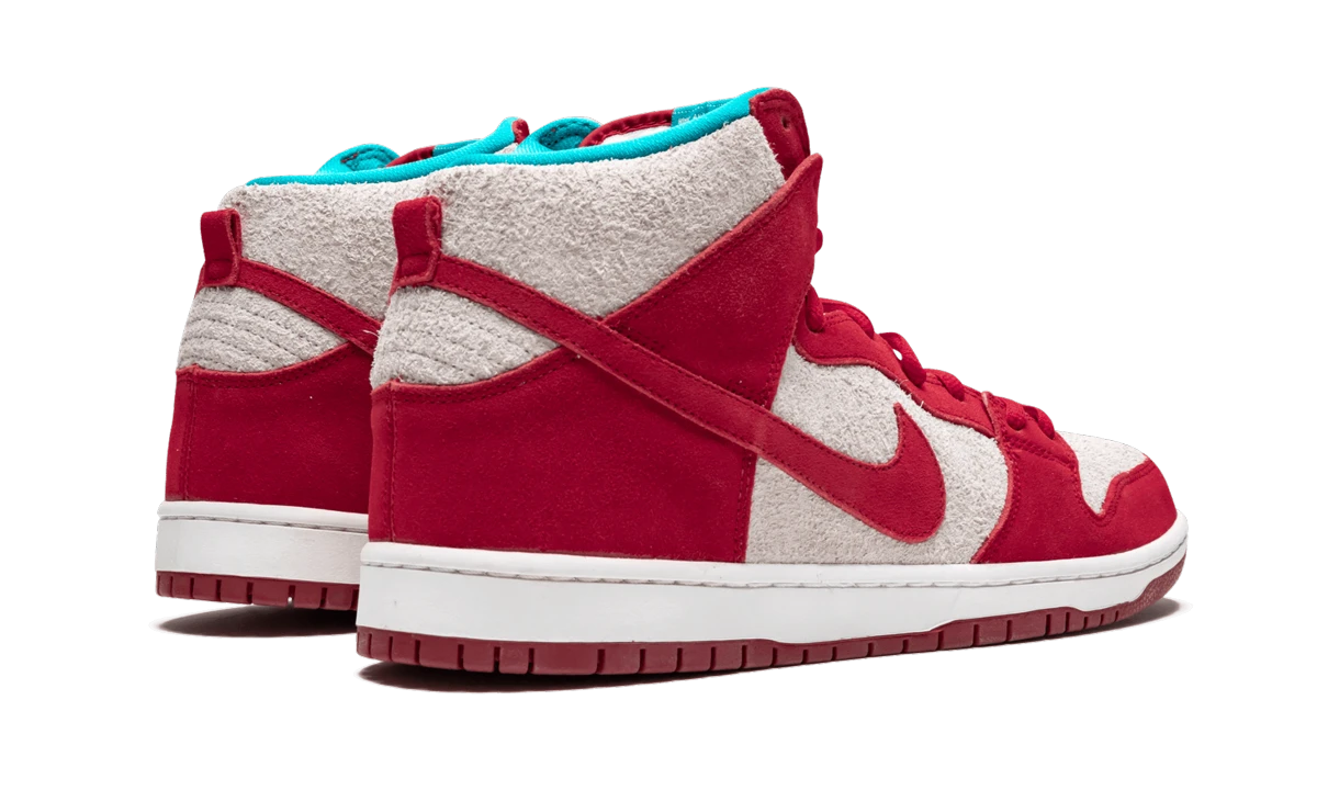 Par de sapatilhas Nike SB Dunk High Dr. Seuss (305050-661) novas e autênticas com caixa original.