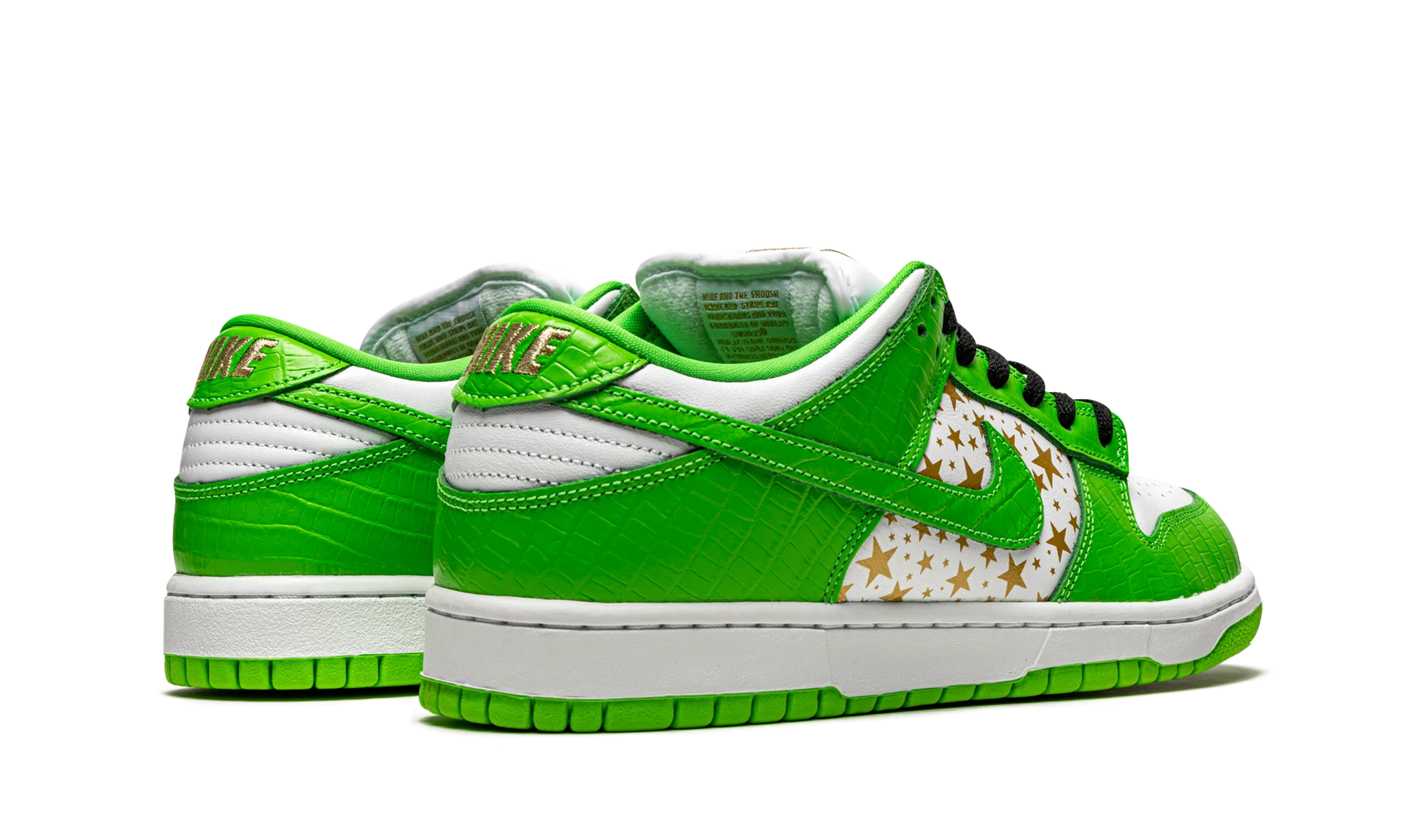 Nike SB Dunk Low Supreme Stars Mean Green (DH3228-101) - back view