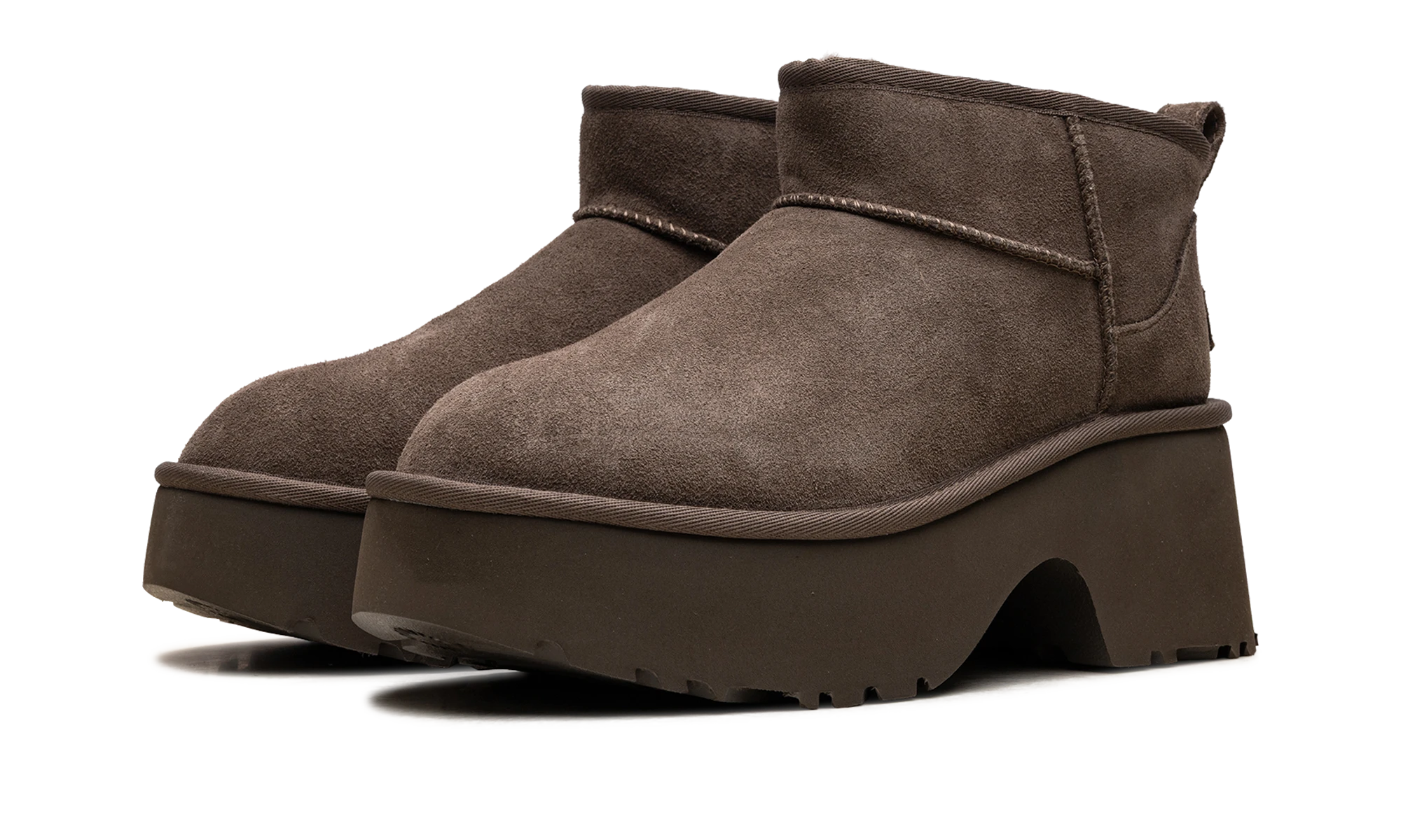 UGG Classic Ultra Mini New Heights Boot Hickory (1158311-HCK) - front view