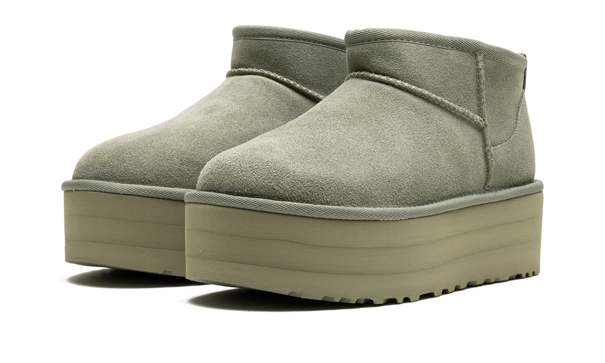 Detail of the inner side of the boot UGG Classic Ultra Mini Platform Boot Shaded Clover (1135092-SDC) multicolore.