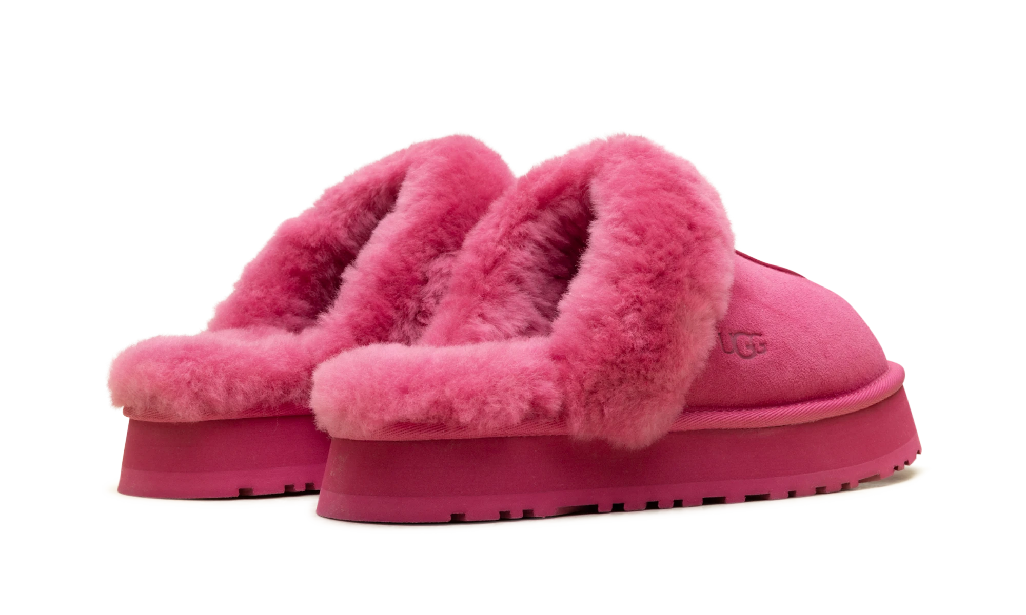 Pair of slippers UGG Disquette Slipper Dark Peony (1122550-DNY) brand new and authentic with original box.