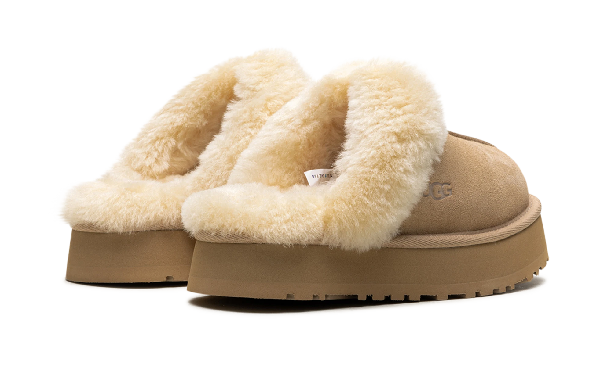 Par de zapatillas de casa UGG Disquette Slipper Sand (1122550-SAN) nuevas y auténticas con caja original.