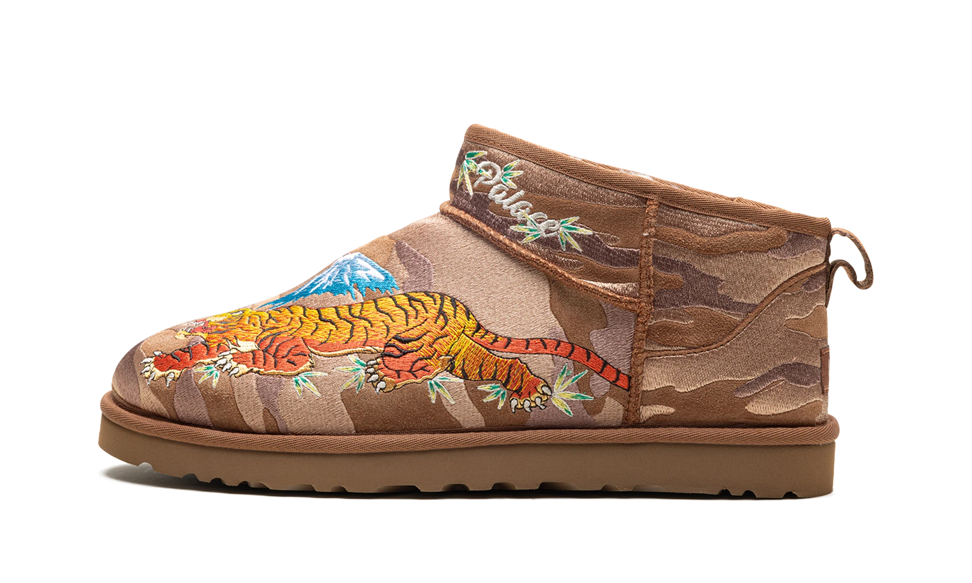 Boot UGG Classic Ultra Mini Boot Palace Chestnut Camo (1172071-CTCM) in leather brown and camouflage — outer profile view.
