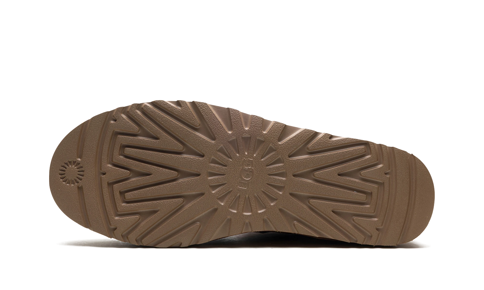 Outer rubber sole of the UGG Classic Ultra Mini Boot Palace Chestnut Camo (1172071-CTCM).