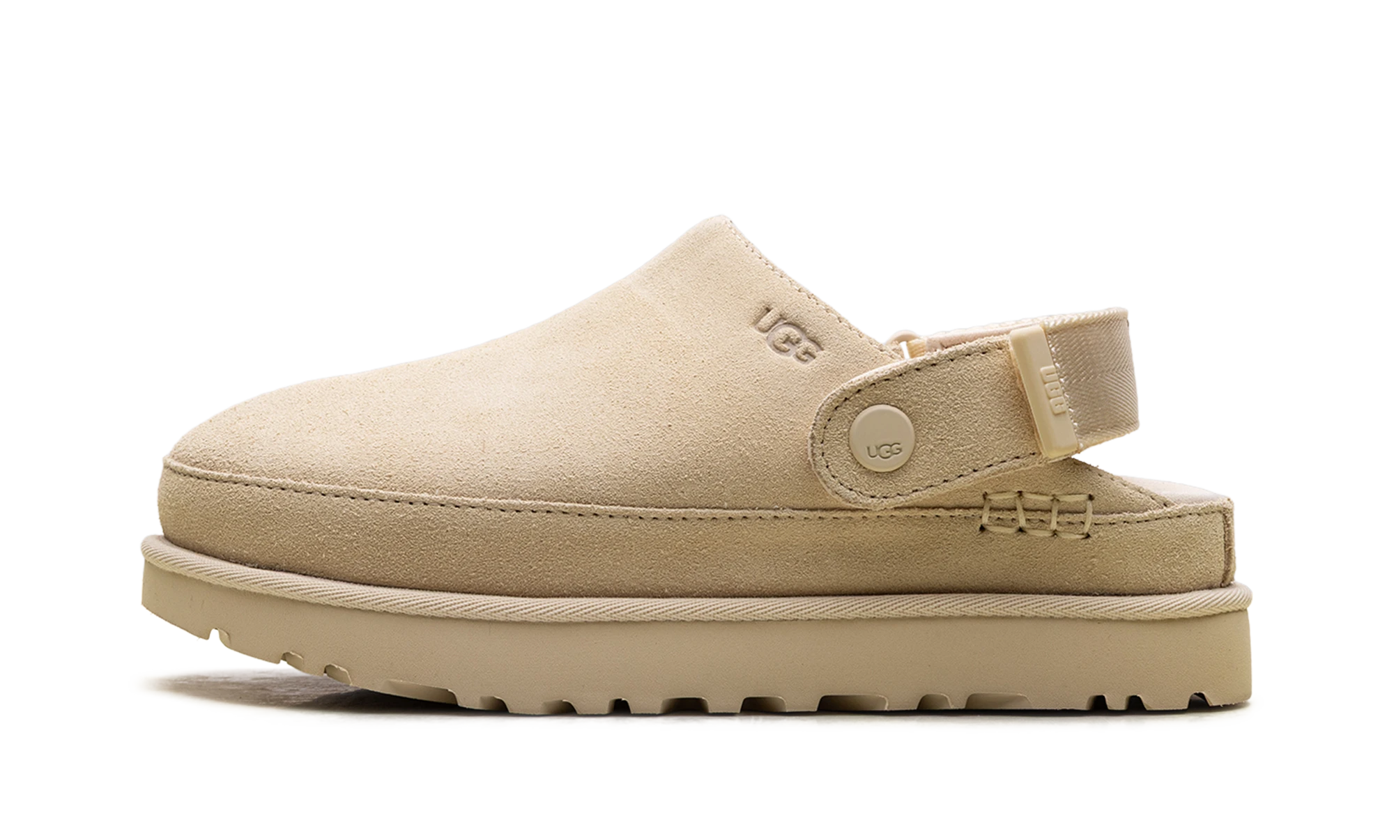Sneaker UGG Goldenstar Clog Pale Buttercup (1138252-PBT) aus Leder — Außenprofilansicht.