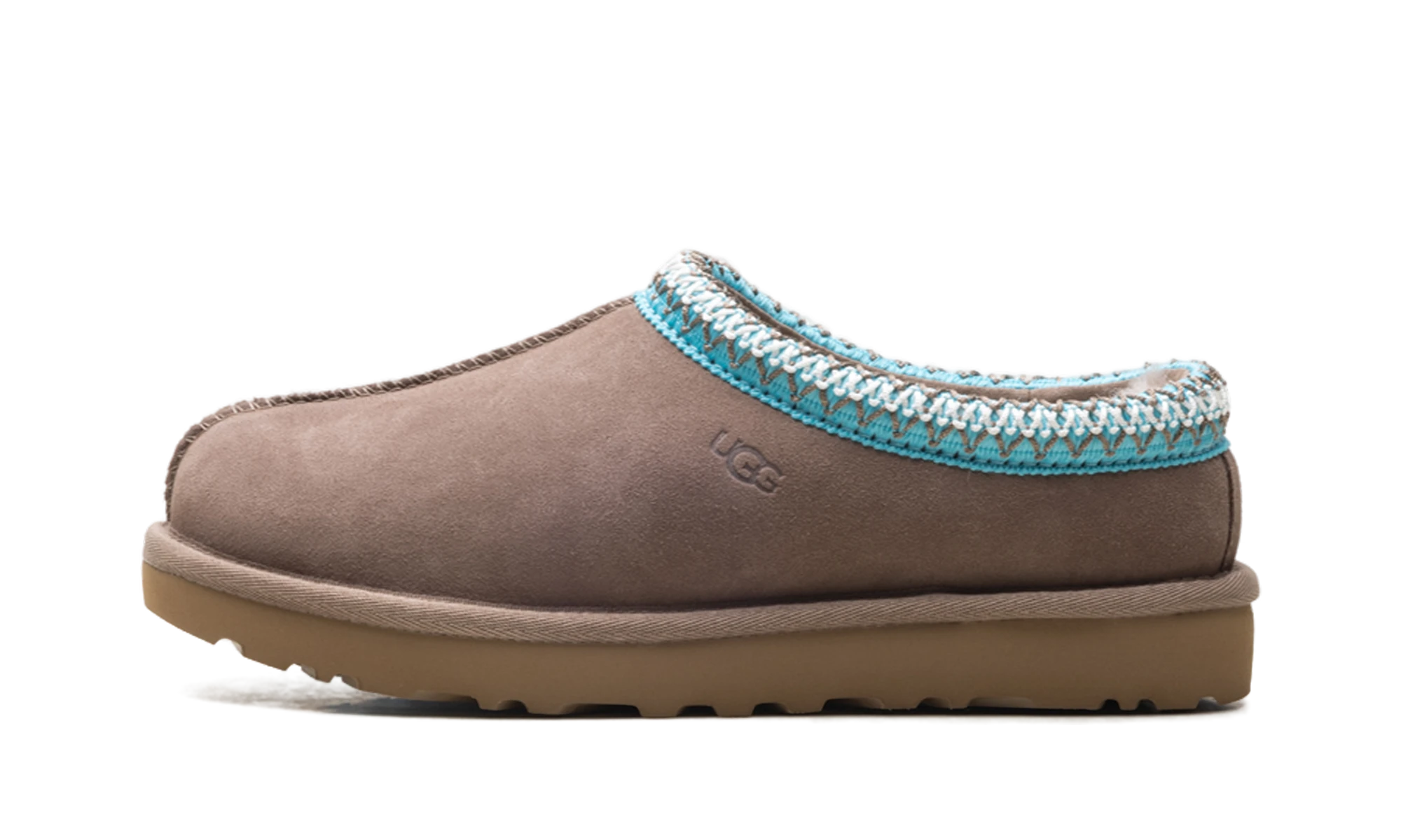 Slipper UGG Tasman II Slipper Caribou Sapphire Ice (1174470-CPPH) in leather blue — outer profile view.